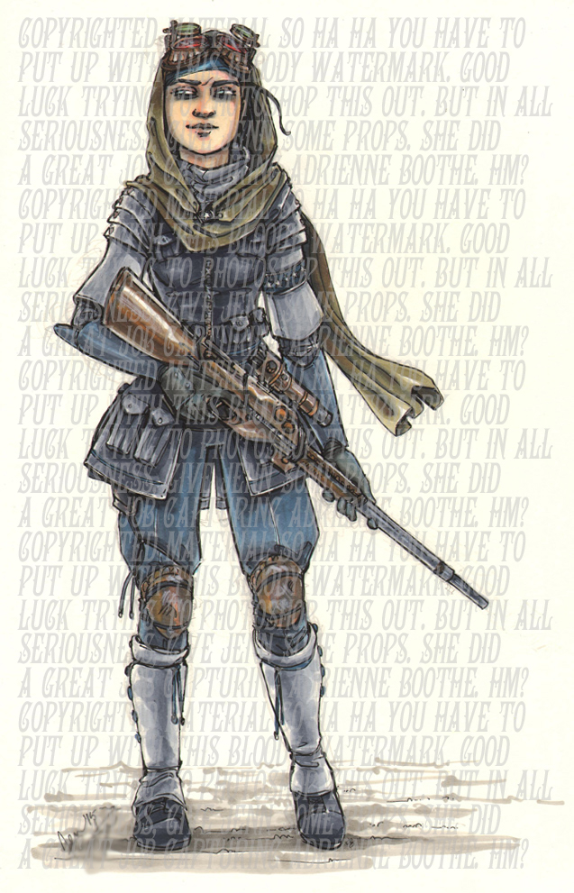 Show Notes Fig. 2401: Our artist friend, Jenn, captured this awesome character concept of Adrienne "Shade" Boothe.