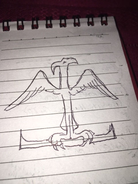 Fig 4601: The peculiar logo of the Bronze Claw (sometimes called the Golden Claw). Look at itupside down and you'll make out the TW logo for Thorne & Wolfe, Inc.