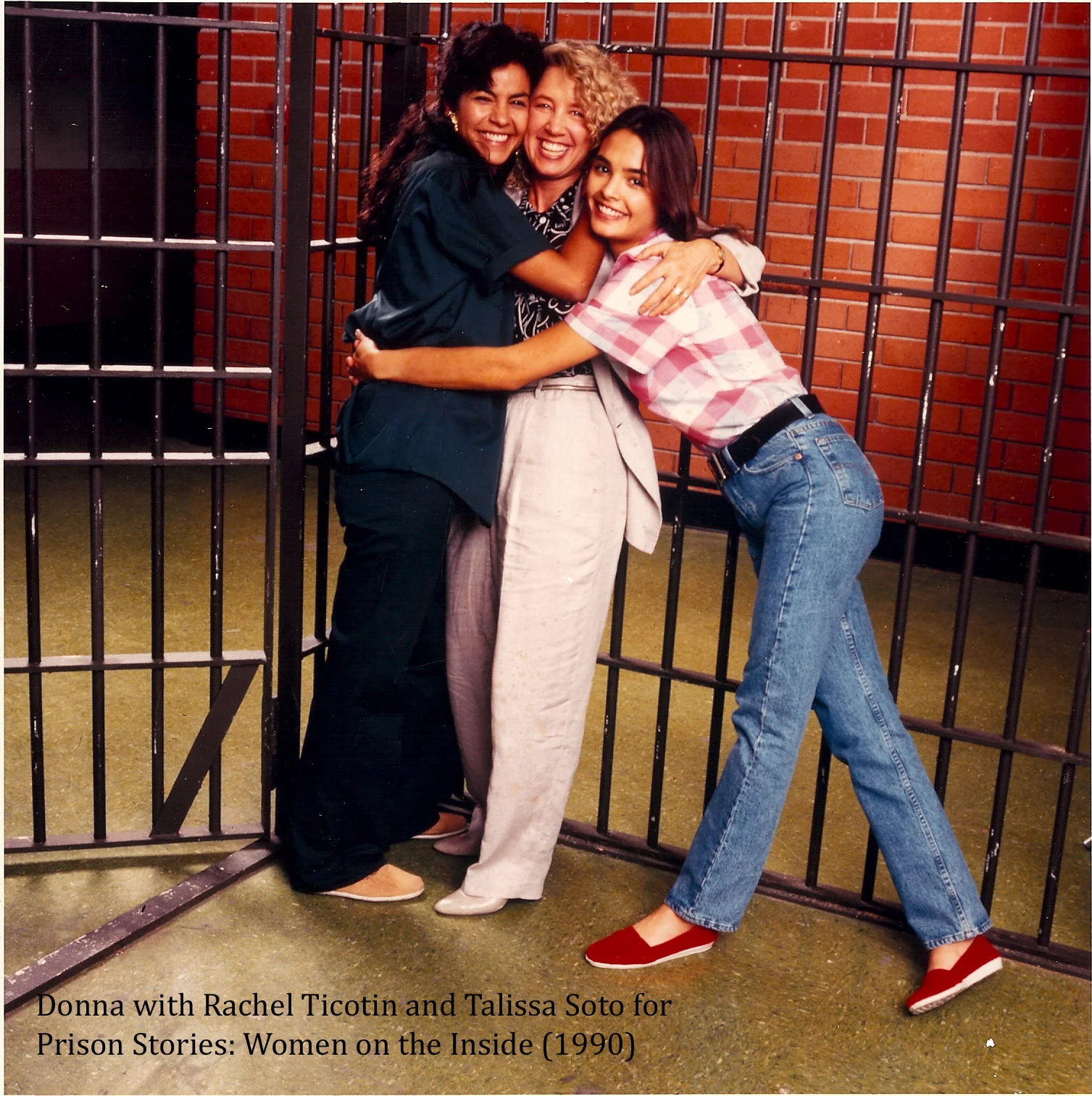 Donna, Rachel Ticotin, Talissa Soto HBO Prison Stories captioned.jpg