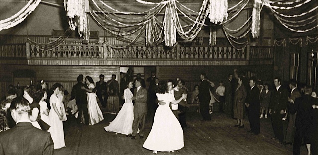 Dancers at the Odd Fellows Hall, Swan's Island, late 1940's