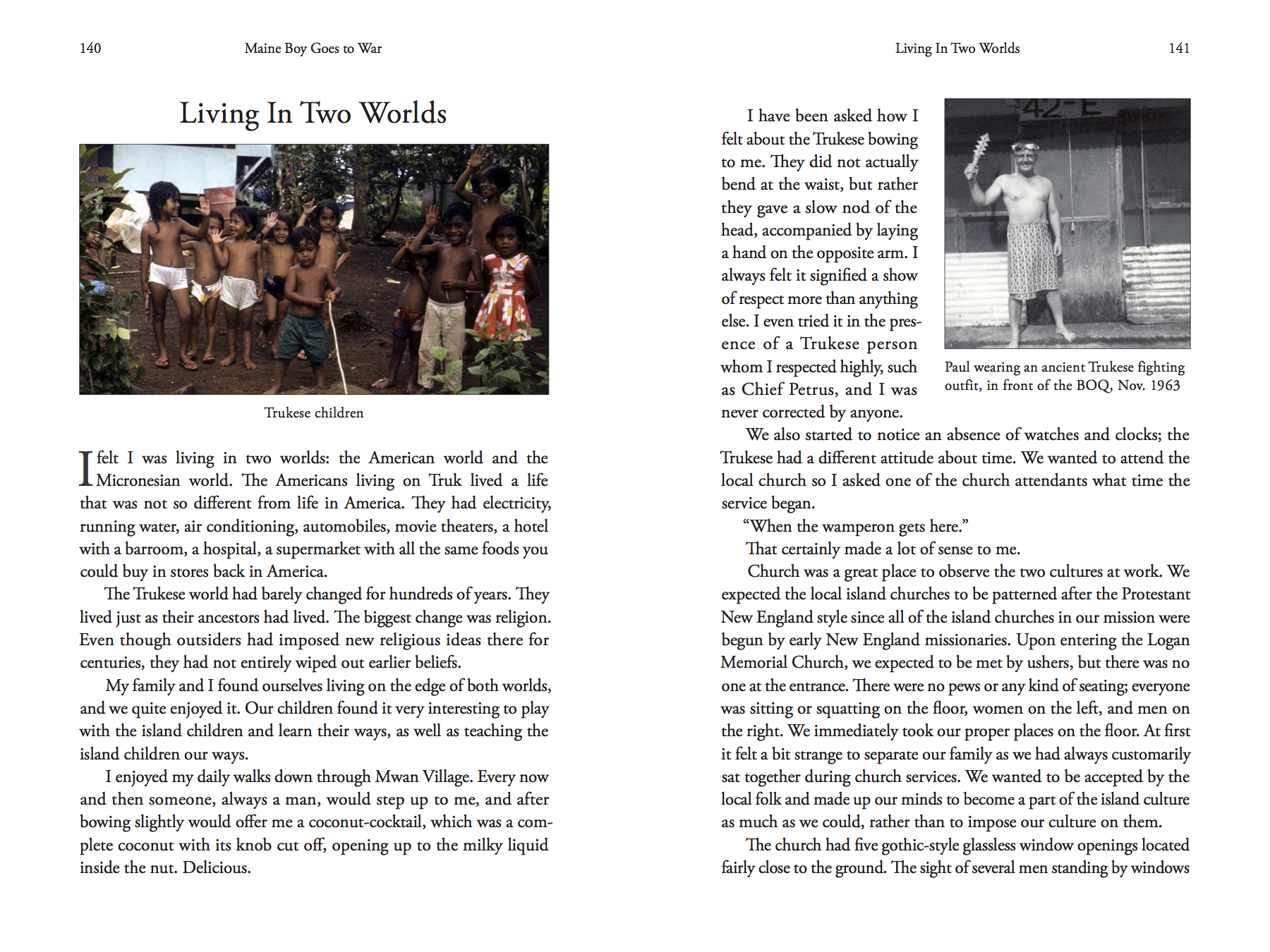 Pages from Paul Marshall's book Maine Boy Goes to War: and the Story of Mizpah .