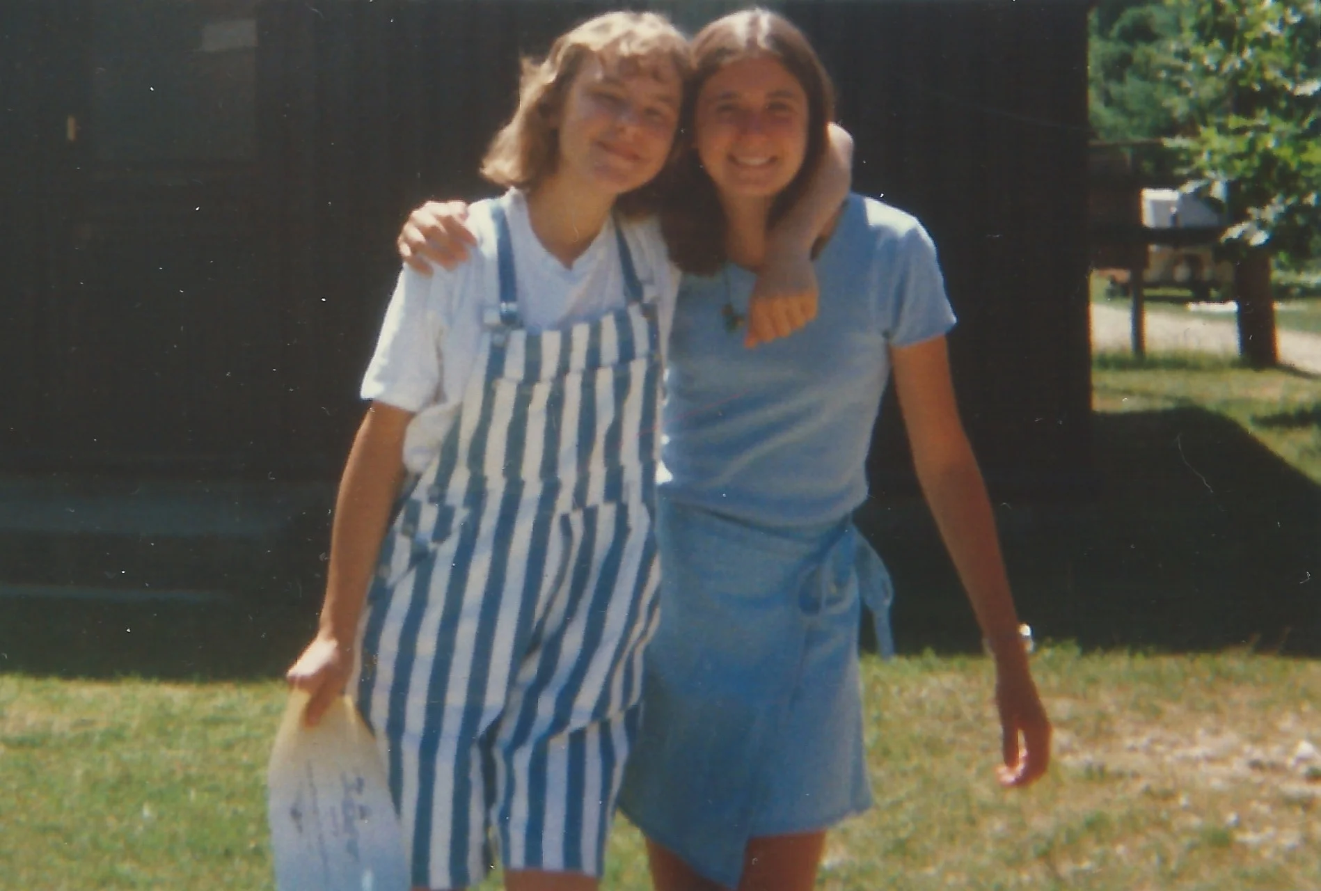 That's my summer camp buddy, Lori, and me. I'm guessing about 1998. 