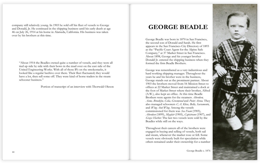  Inside spread of a chapter about George Beadle. 