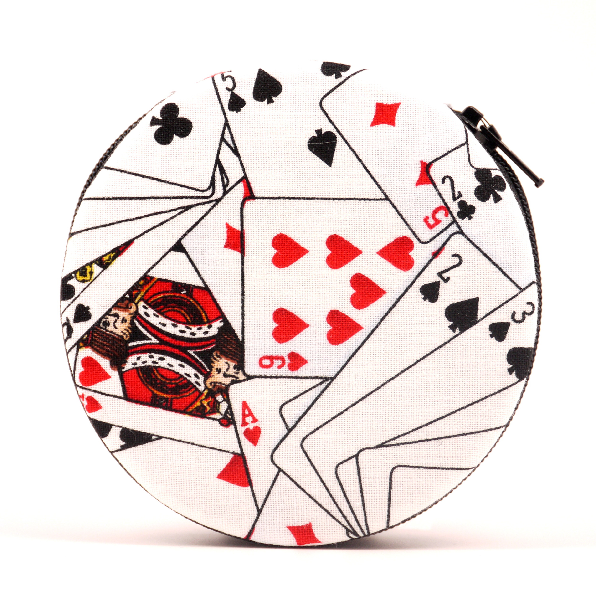 Playing Cards Printed Fabric Pill Case