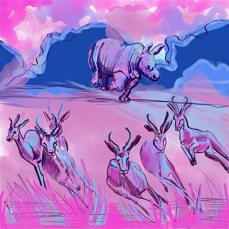 &quot;As a deer in the wilds, unfettered, goes for forage wherever it wants: the wise person, valuing freedom, wanders alone like a rhinoceros.&quot; #rhinosutra #teamrhino  #ashlikingfisher #sarahsoward