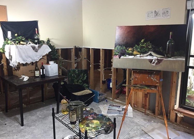 Using my old studio while waiting for construction to start :)