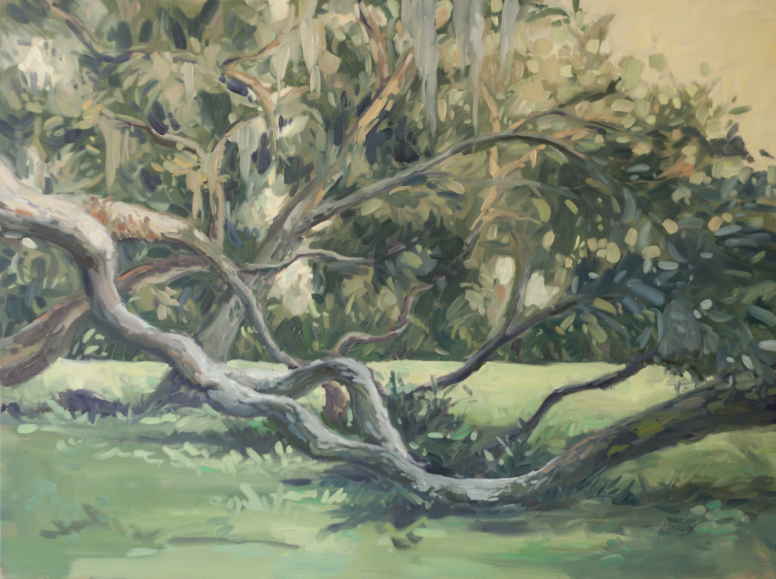 Running, 30”x40” oil on canvas