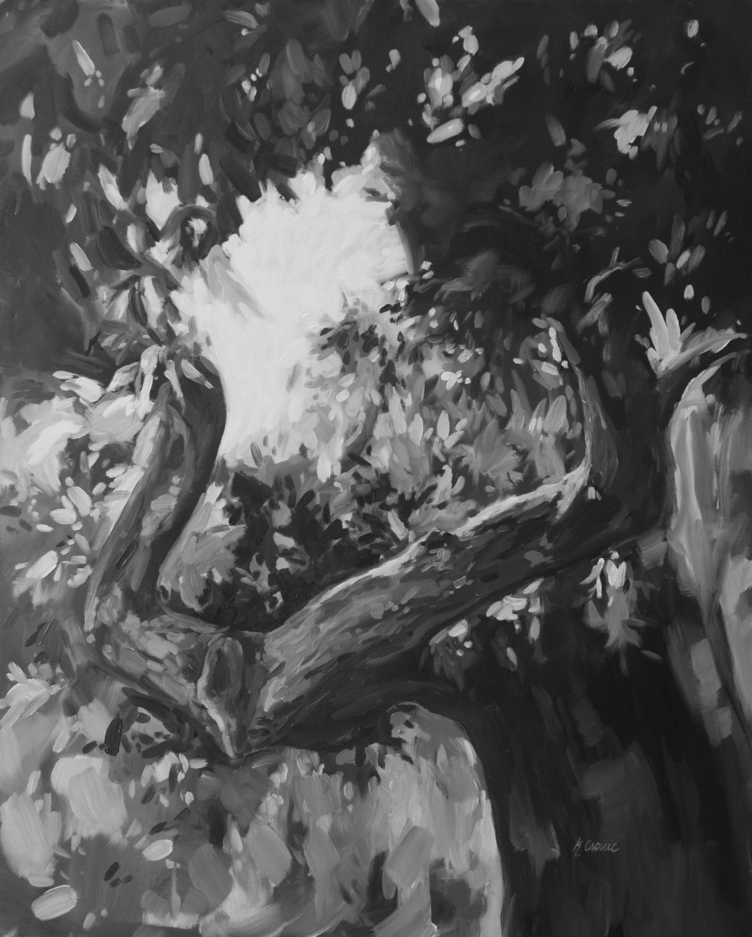 Monochrome 1, 30”x24” oil on canvas