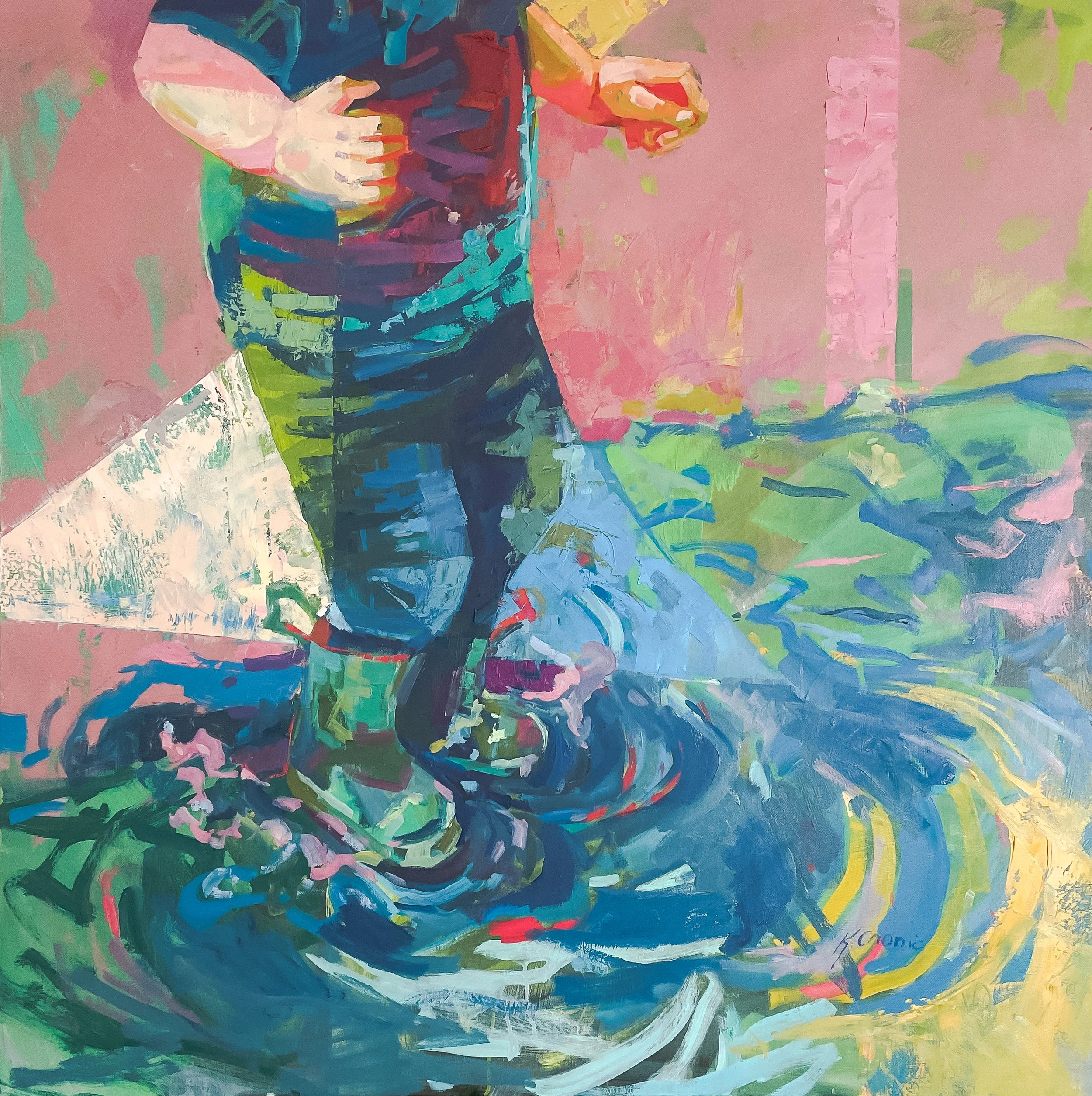 Puddles, 36x36, oil on canvas, Kristin Cronic, $2300 .jpg