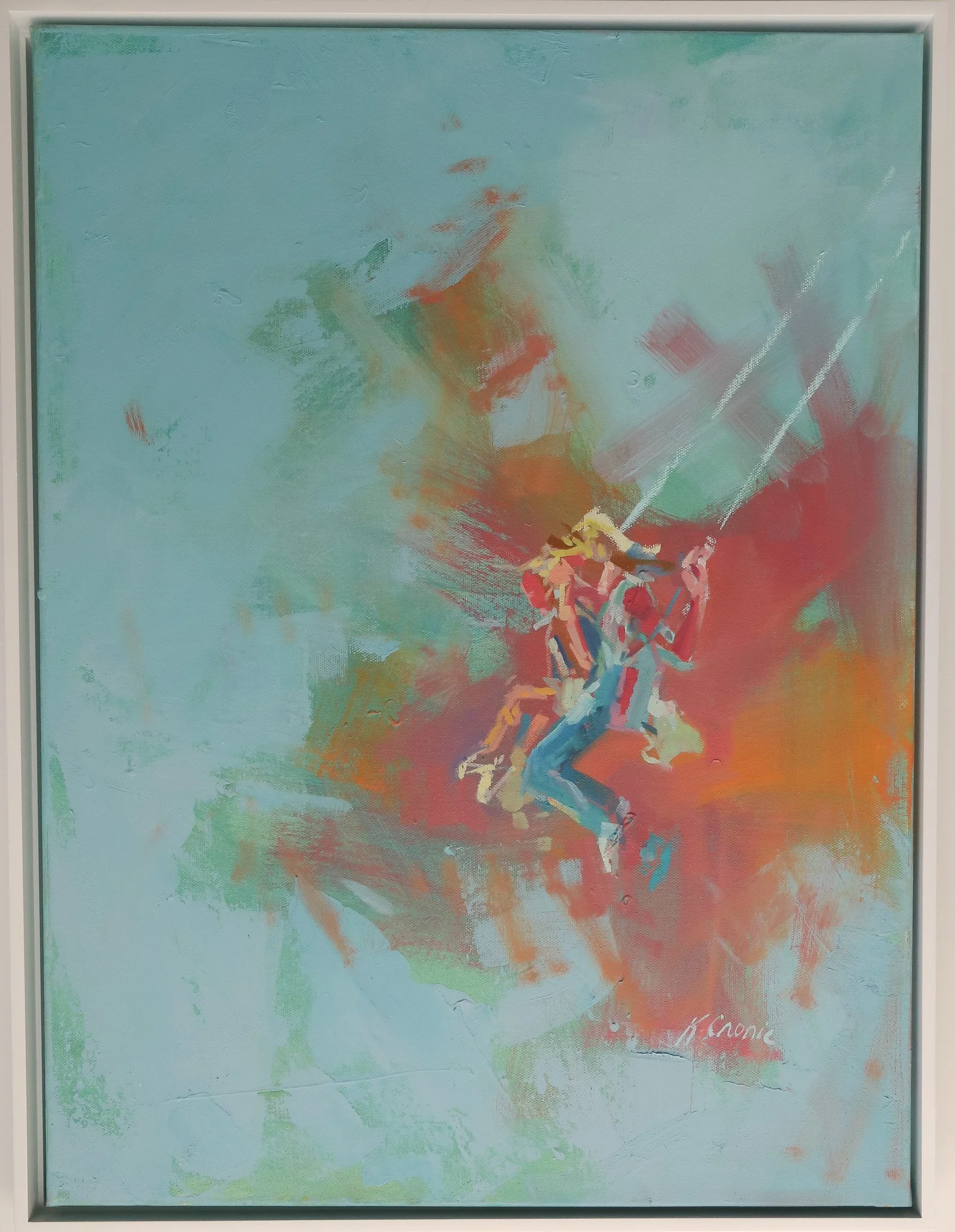 Swinging, 18%22x24%22 framed, Kristin Cronic, $700.jpg