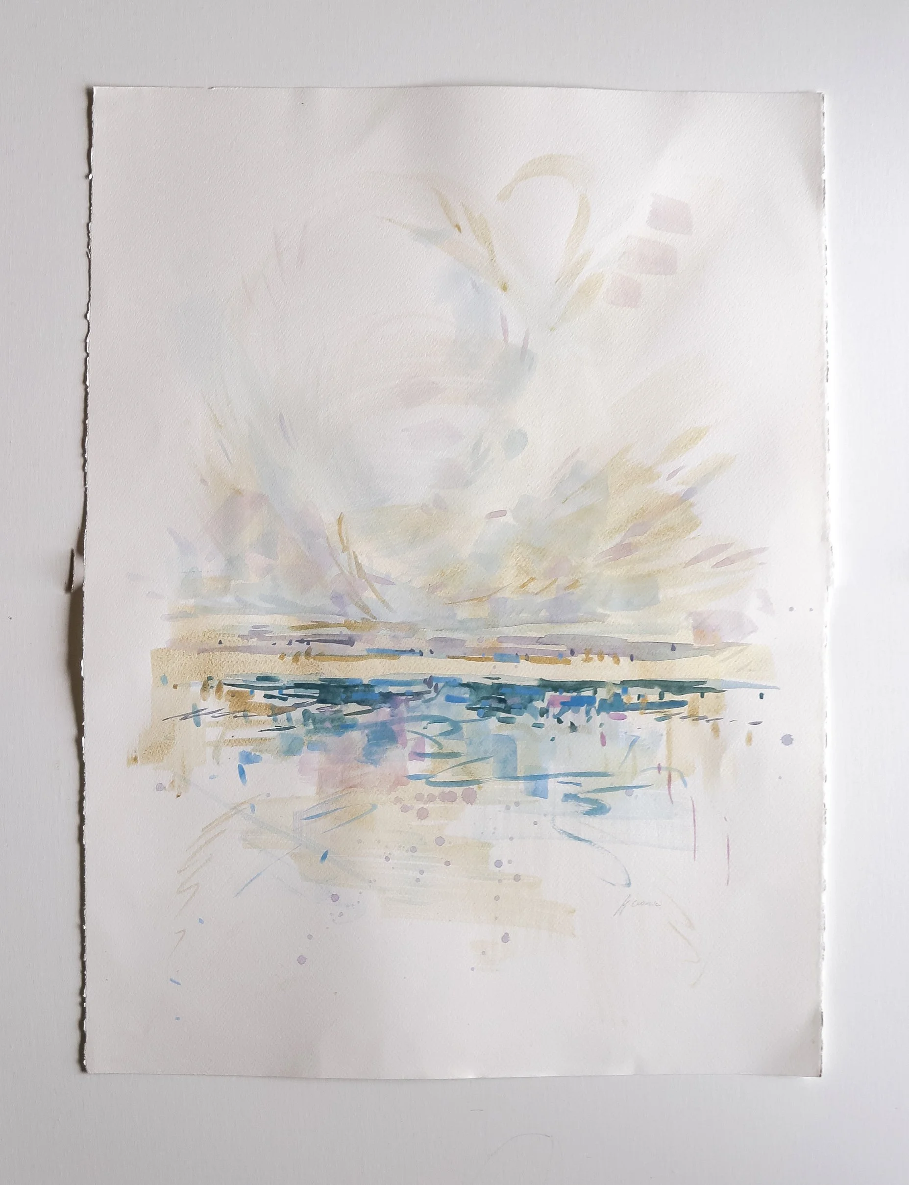 Overcast (with edges showing) 22%22x30%22, gouache on paper unframed, Kristin Cronic, $425.jpg