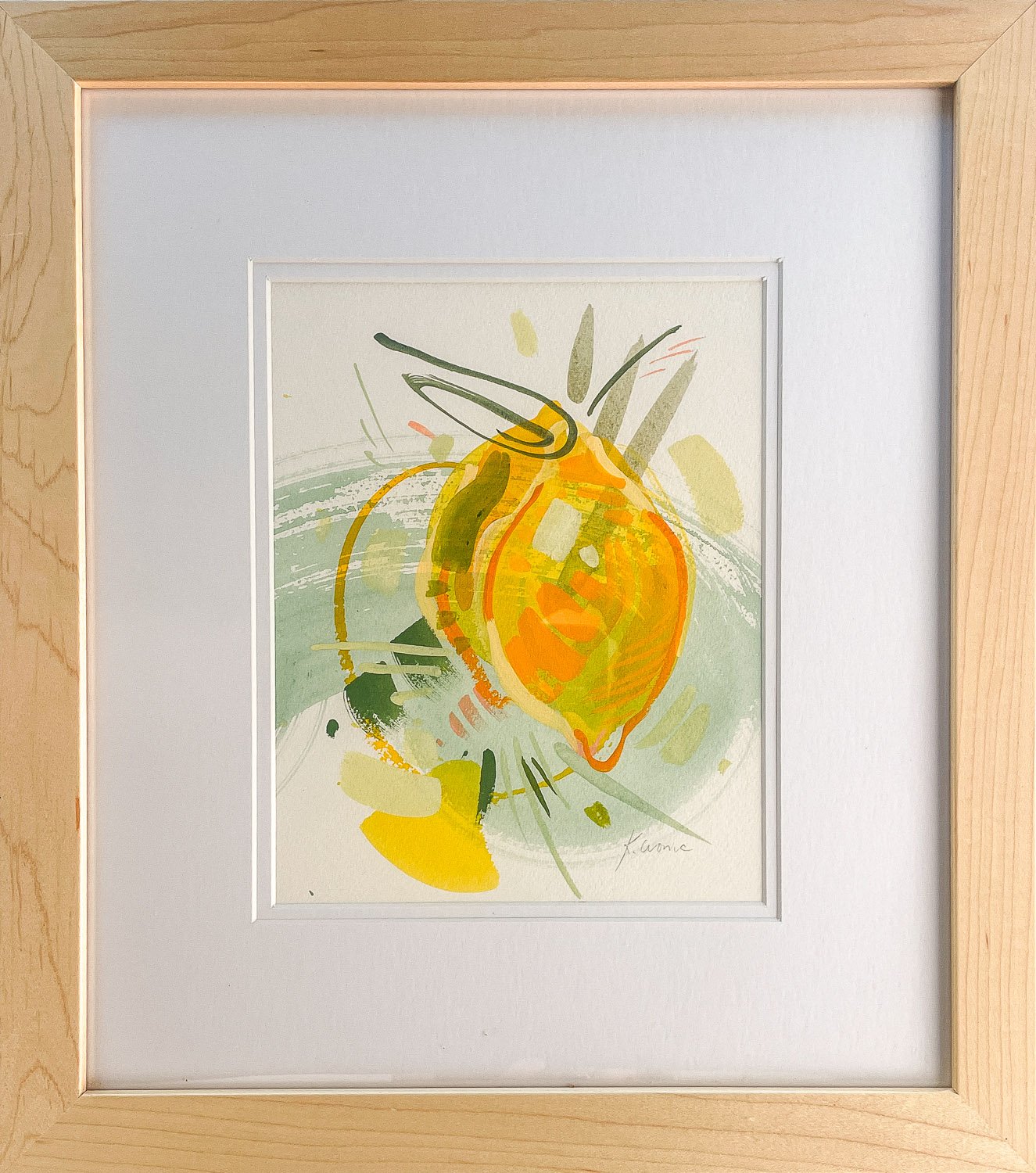 Lemon Study 3_gouache on paper_8_x10_framedto15_x17__Kristin Cronic_$350-15.jpg
