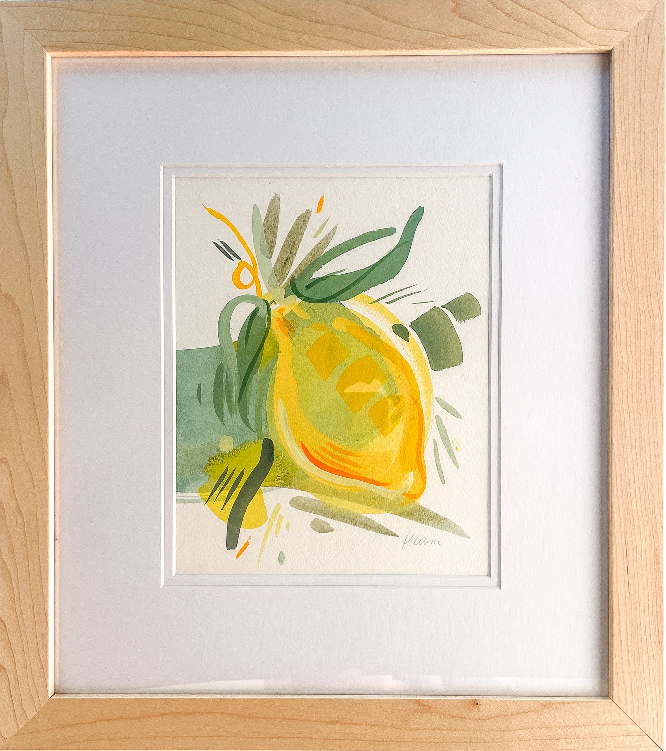 Lemon Study 2_gouache on paper_8_x10_framedto15_x17__Kristin Cronic_$350-13.jpg
