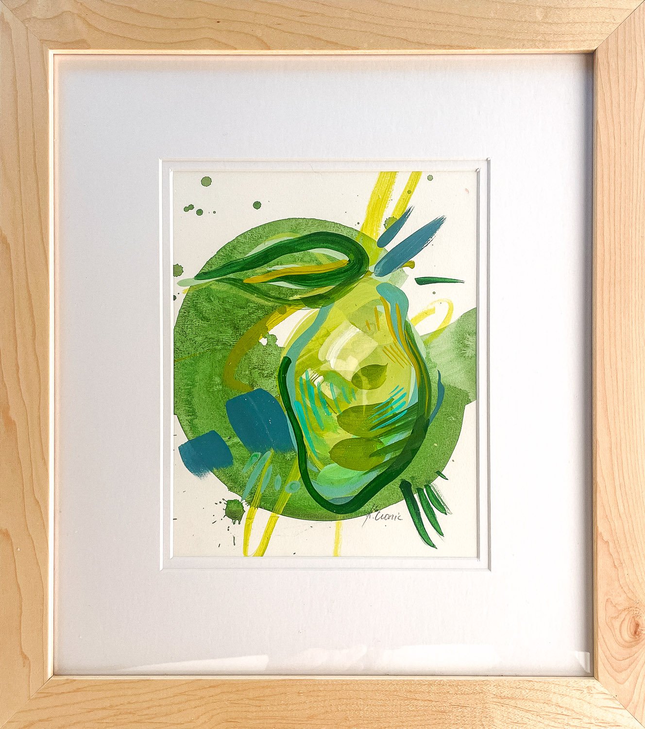 Lime Study 2_gouache on paper_8_x10_framedto15_x17__Kristin Cronic_$350-12.jpg