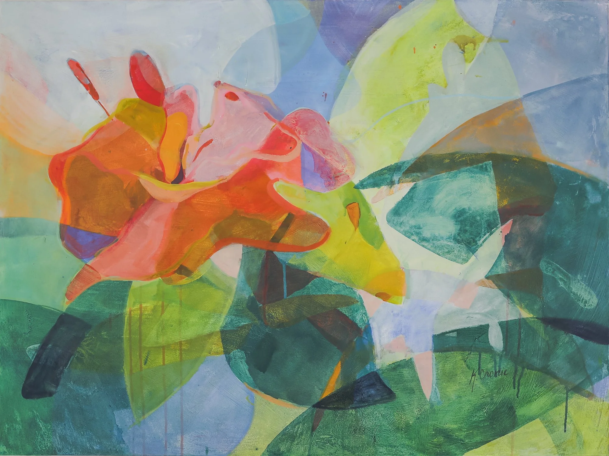 luxuriance 2 _ kristin cronic_gouache on canvas_30_x40__$2000.jpg