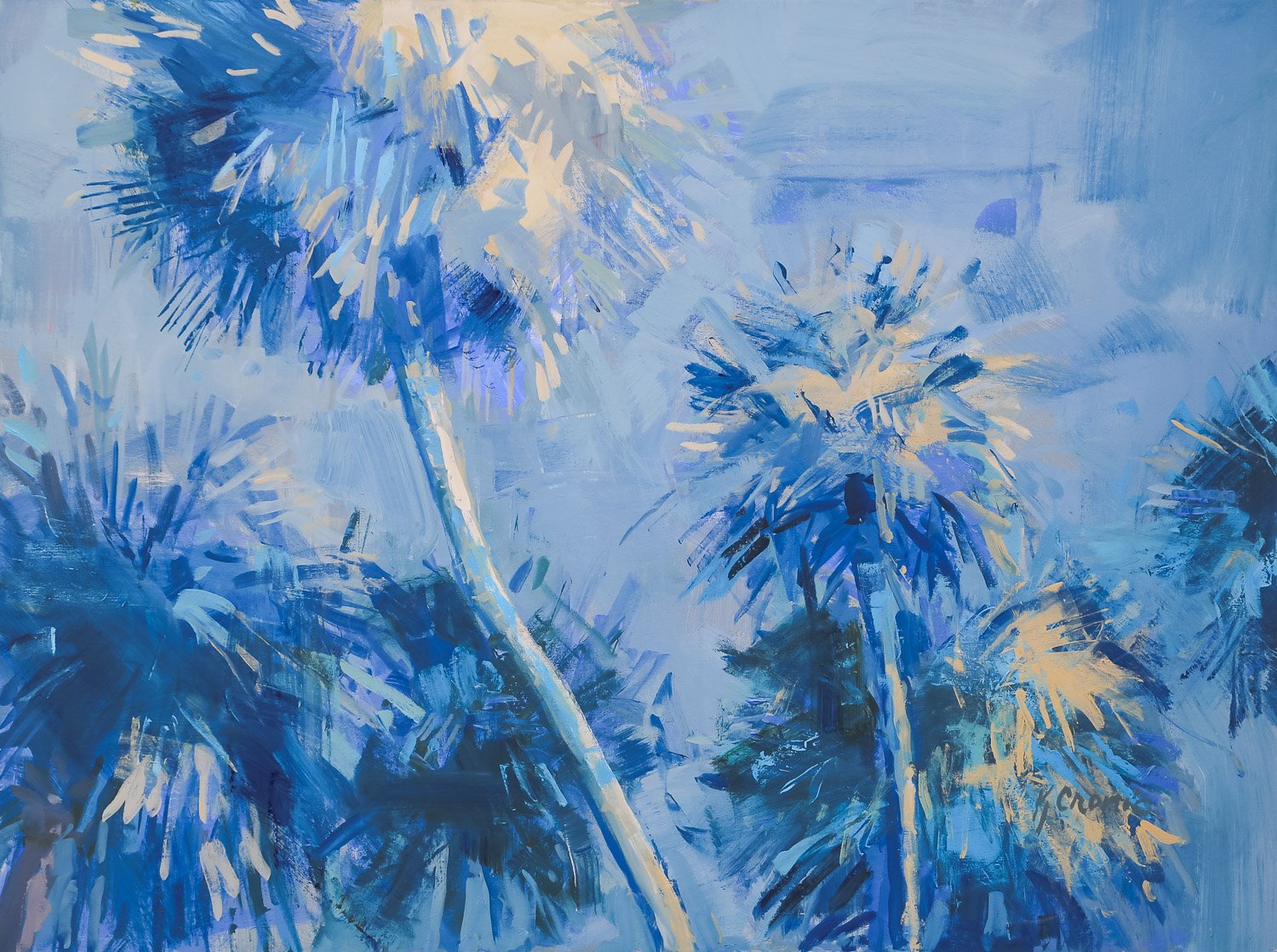 Blue Palms_acrylic on canvas_Kristin Cronic-30x40_$2000.jpg