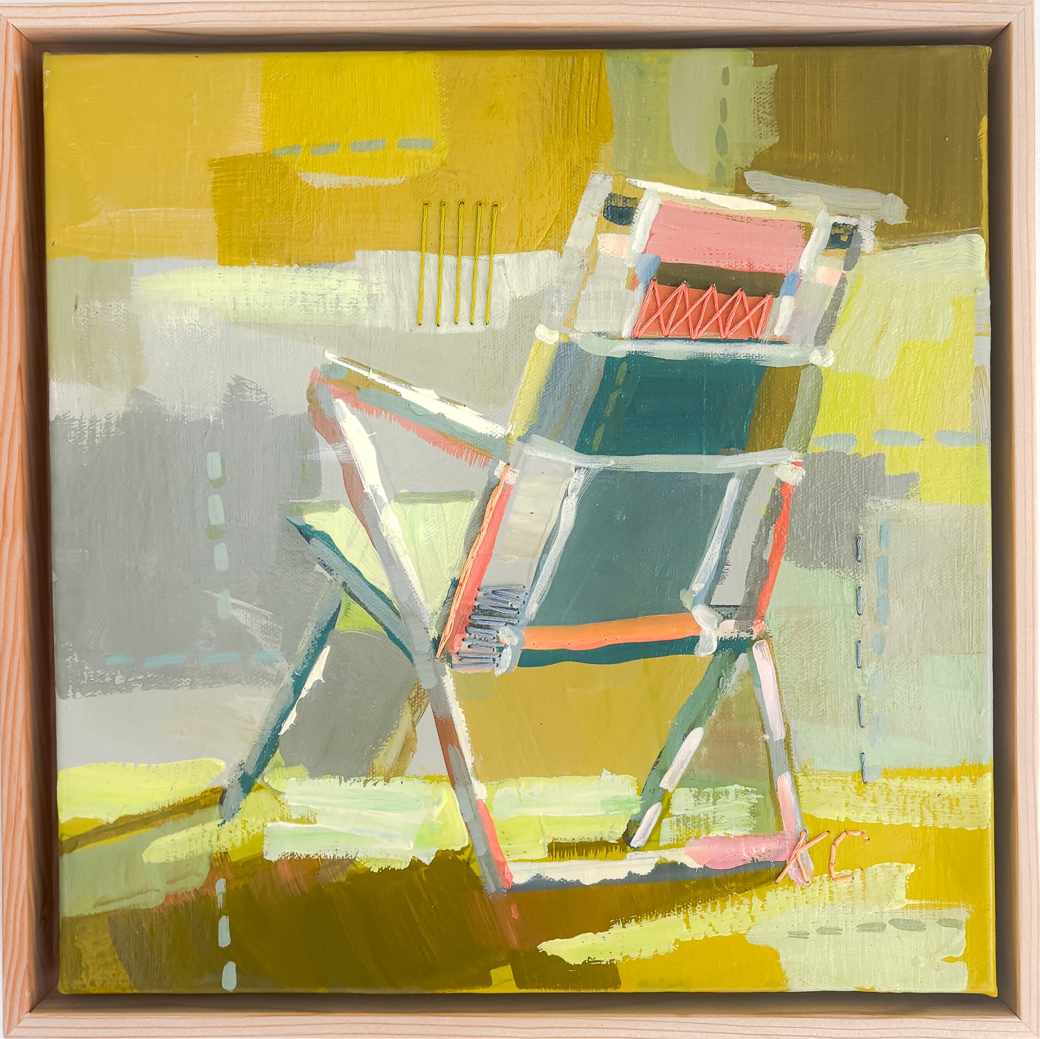 tropicana _Kristin Cronic_ acrylic and thread on canvas framed_12_x12_x1.5_ framed to 13.25_x13.25_x2.5__$400-16.jpg