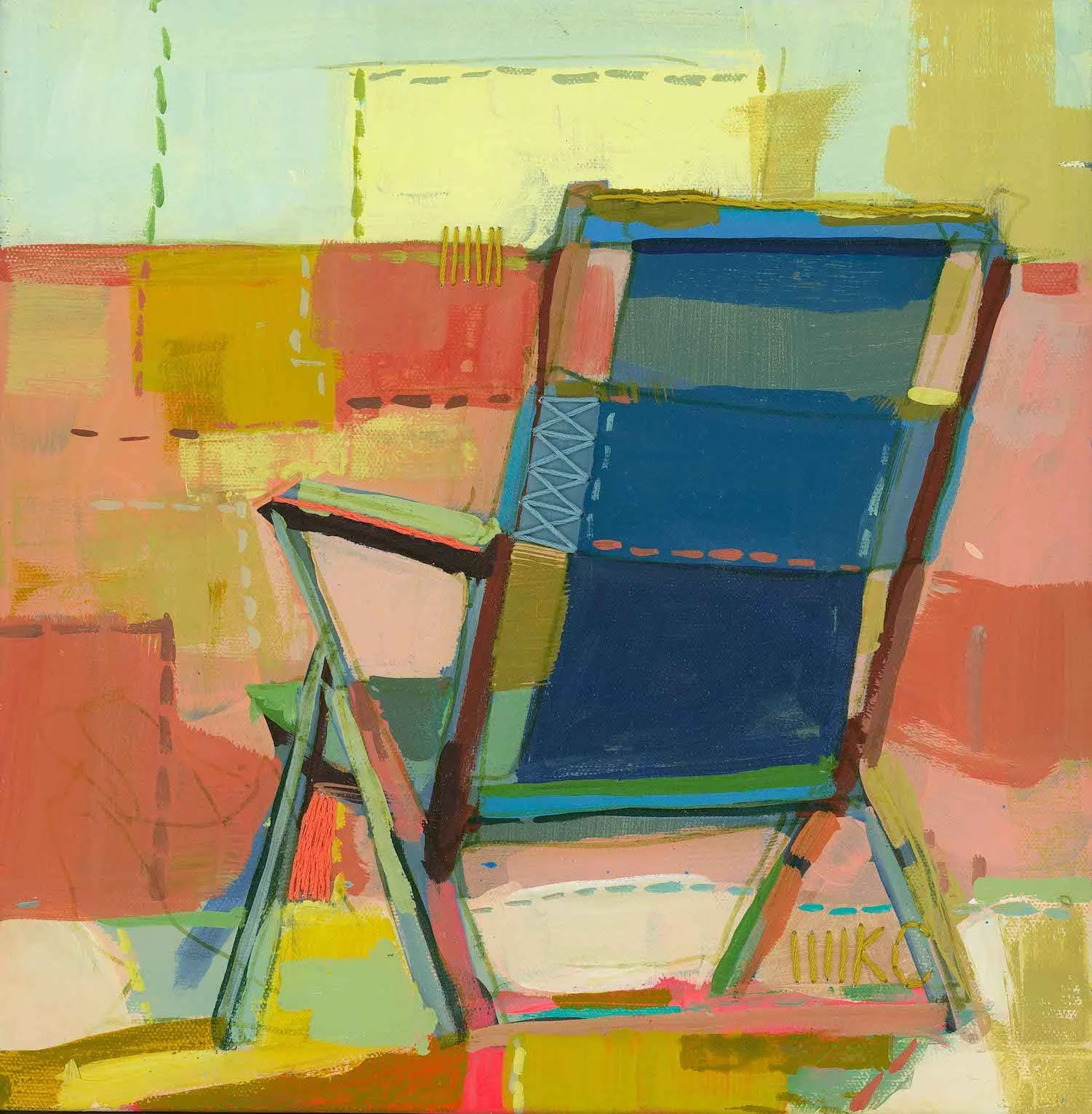 Happy Place in Stitches | Square Fine Art Print