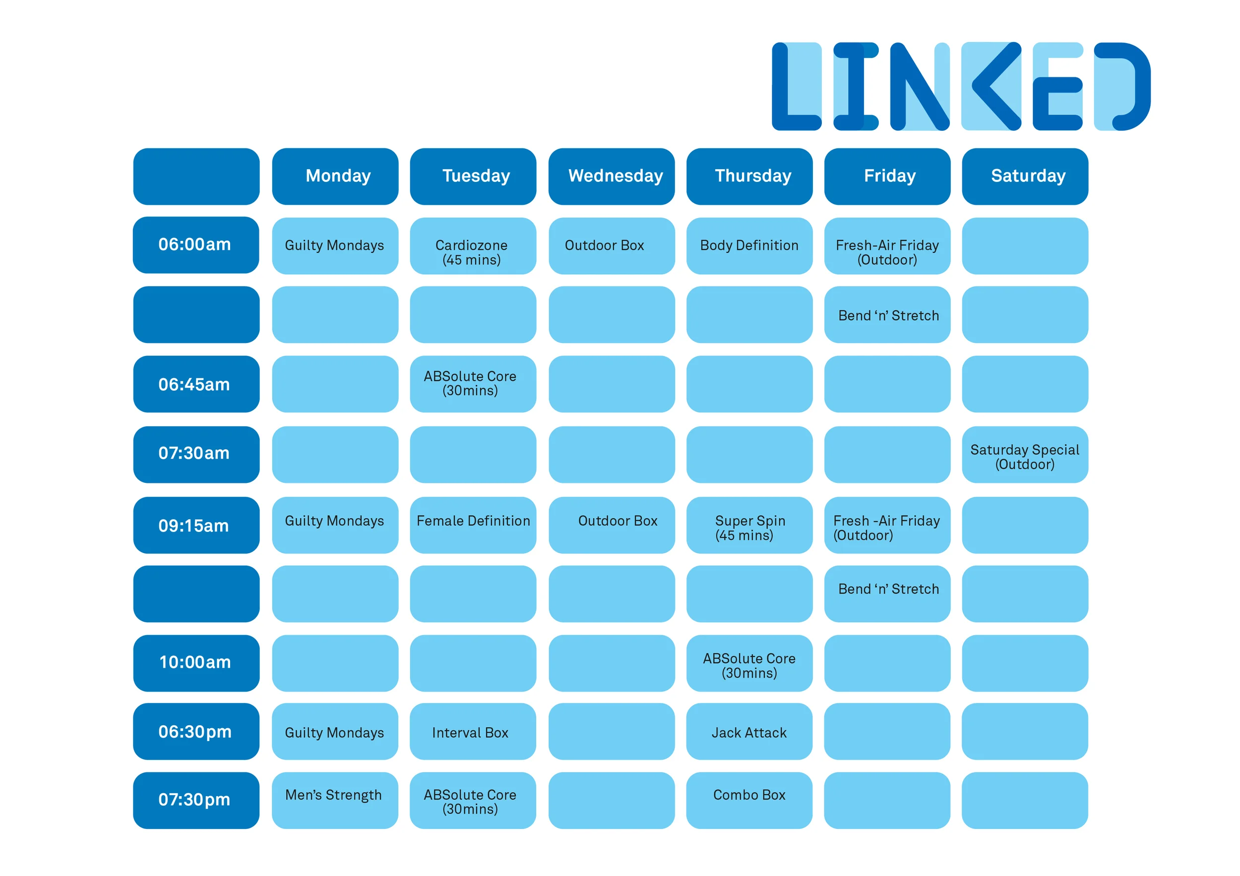 Please click on the Timetable above to view second page, or download a printable PDF&nbsp;  by clicking on this link.&nbsp;