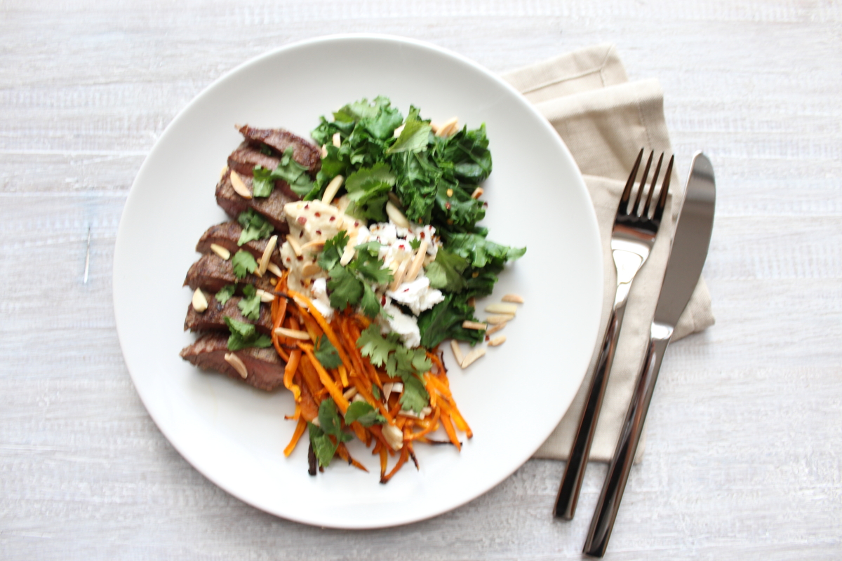 Lamb with Hummus &amp; Carrot Chips