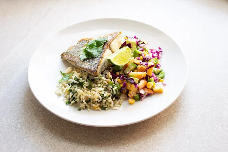 Barramundi With Rainbow Salad