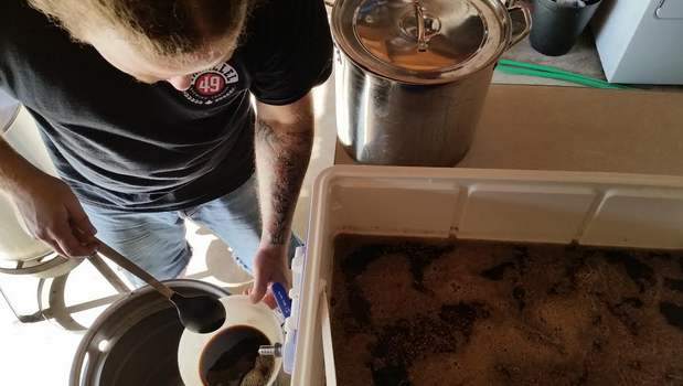 Mike Ungerbuhler brewing it up