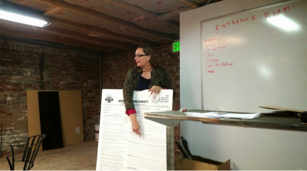 Tracy pointing out something (it's probably in my notes)