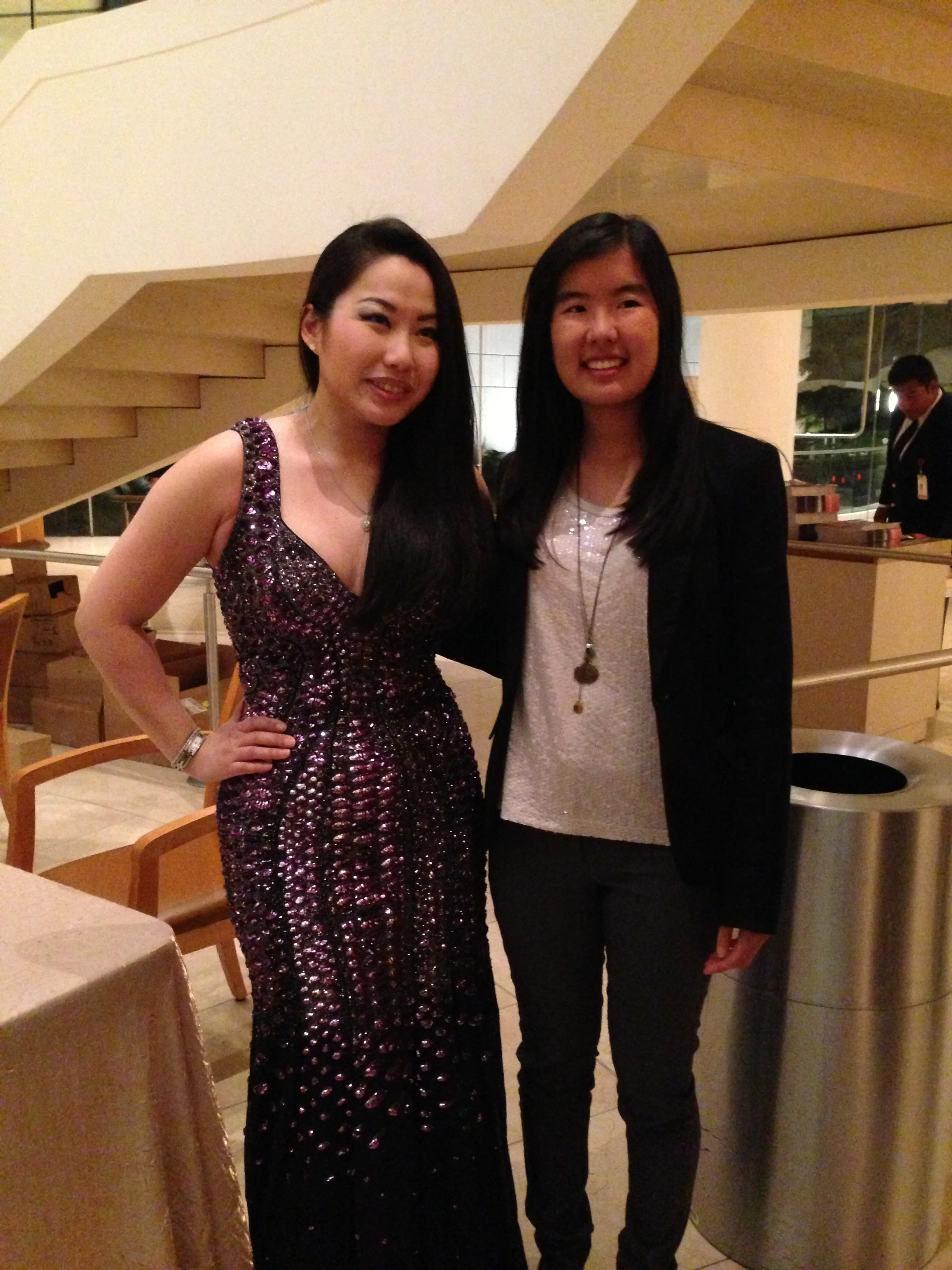 Soloist Sara Chang with Student Katherine Park