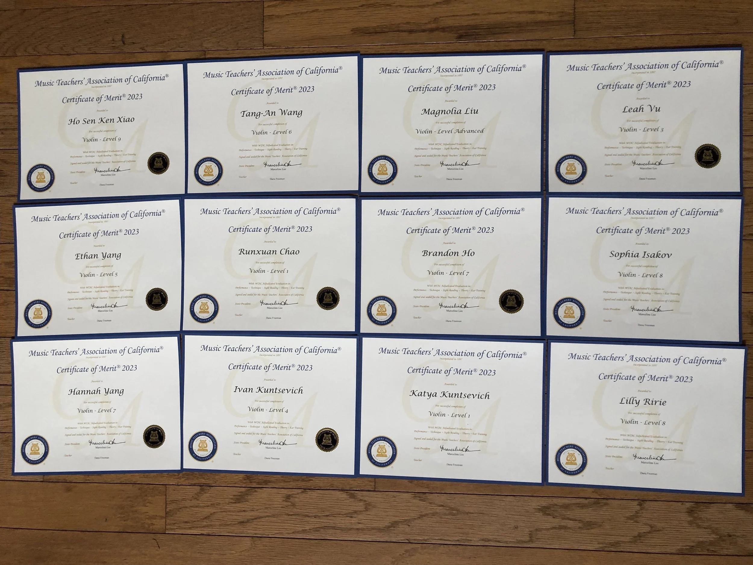 Certificate of Merit