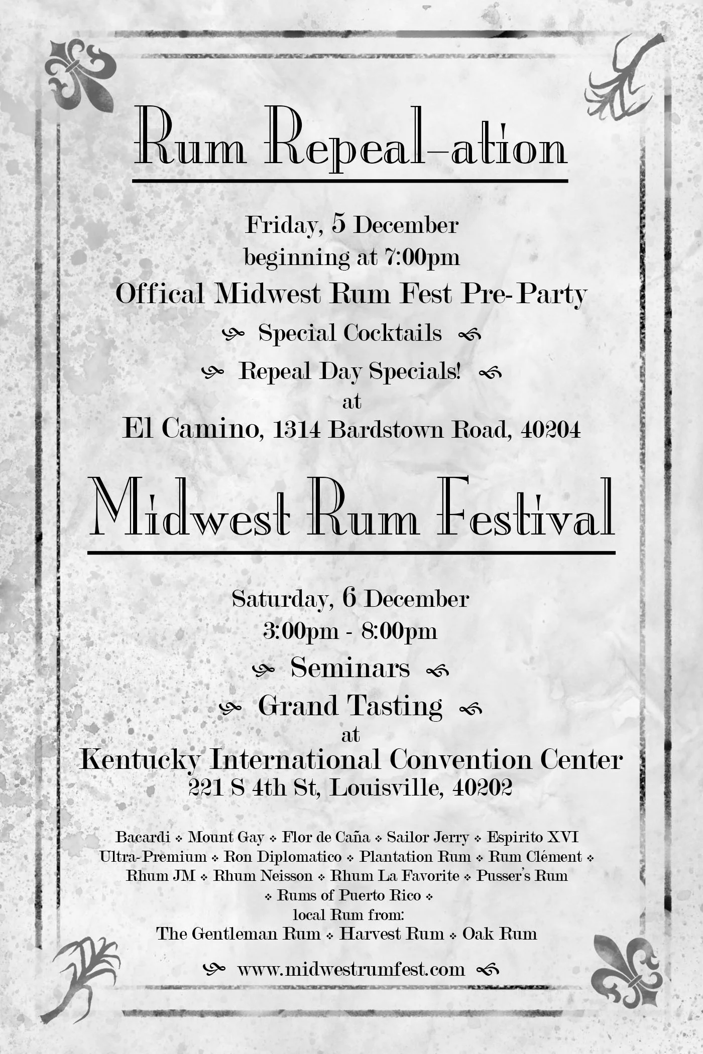 Midwest Rum Fest show card back
