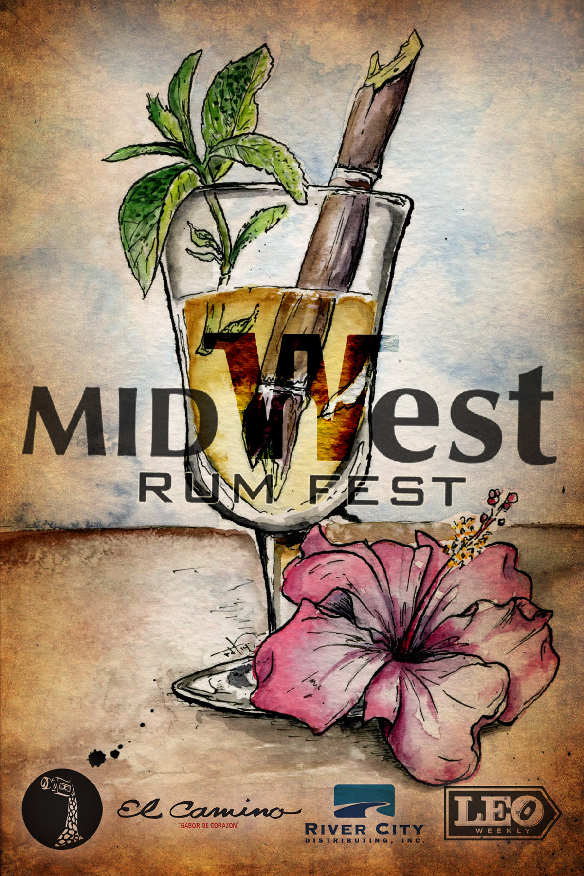 Midwest Rum Fest Content Marketing Campaign Illustration