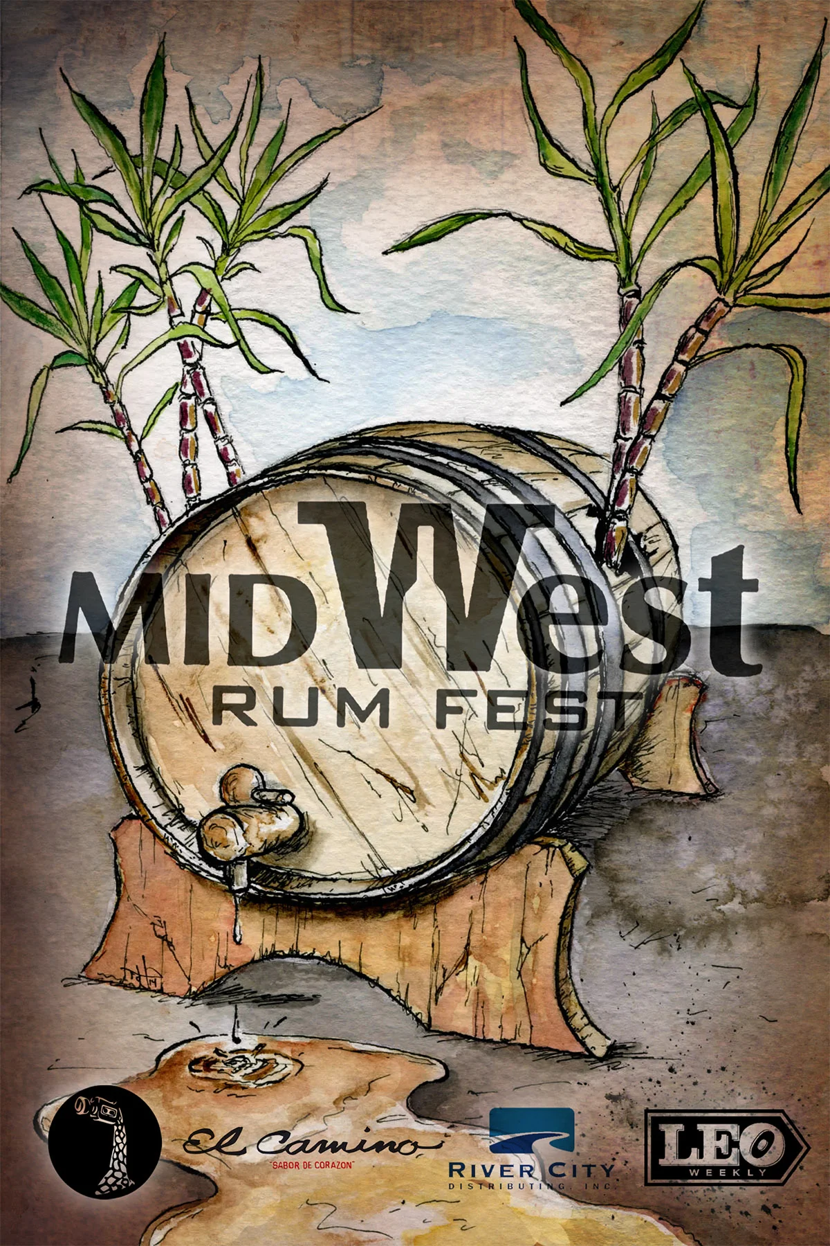 Midwest Rum Fest Content Marketing Campaign Illustration