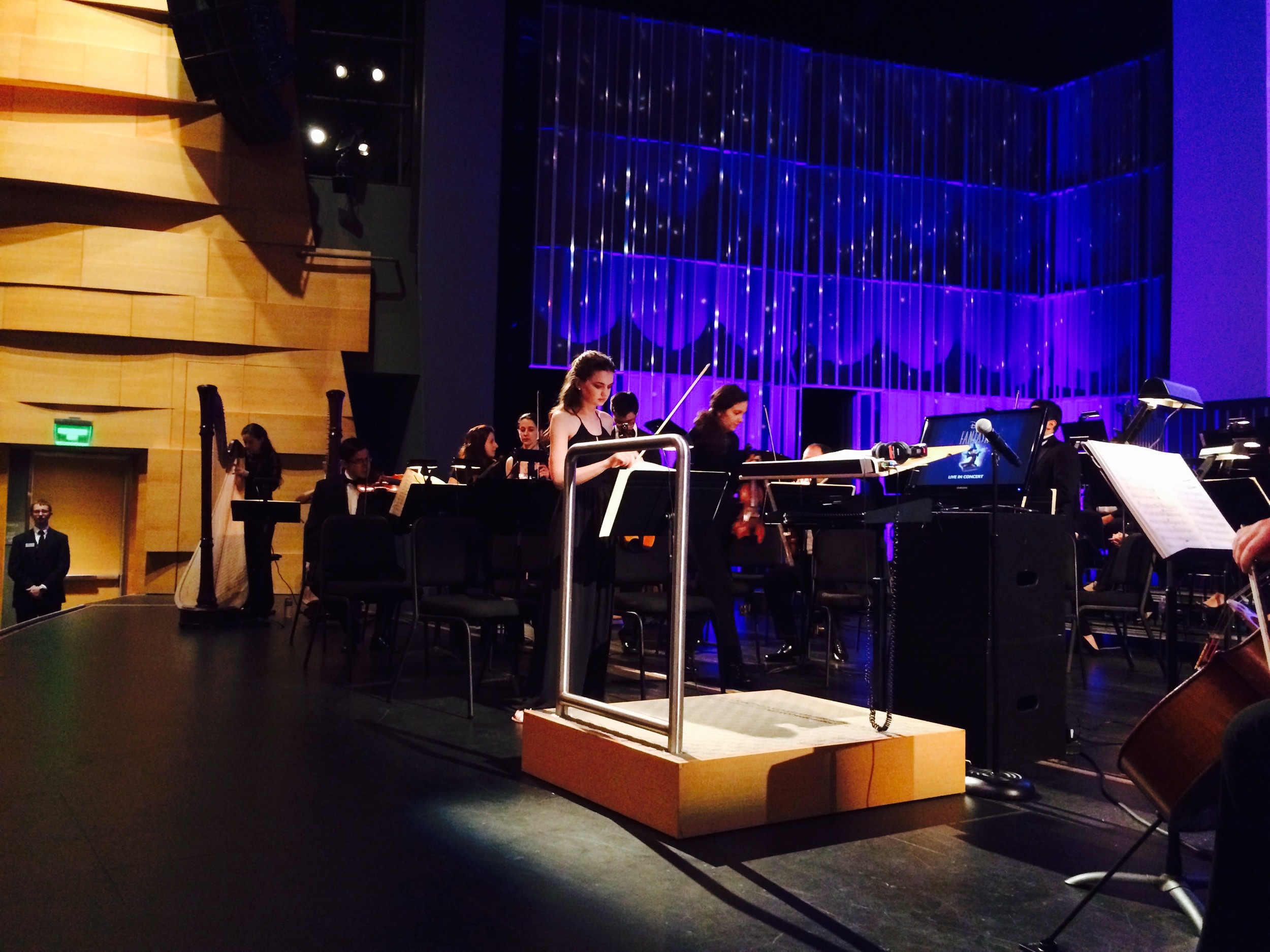 Playing concert master for CSUN Symphony's performance of Disney's Fantasia live to picture