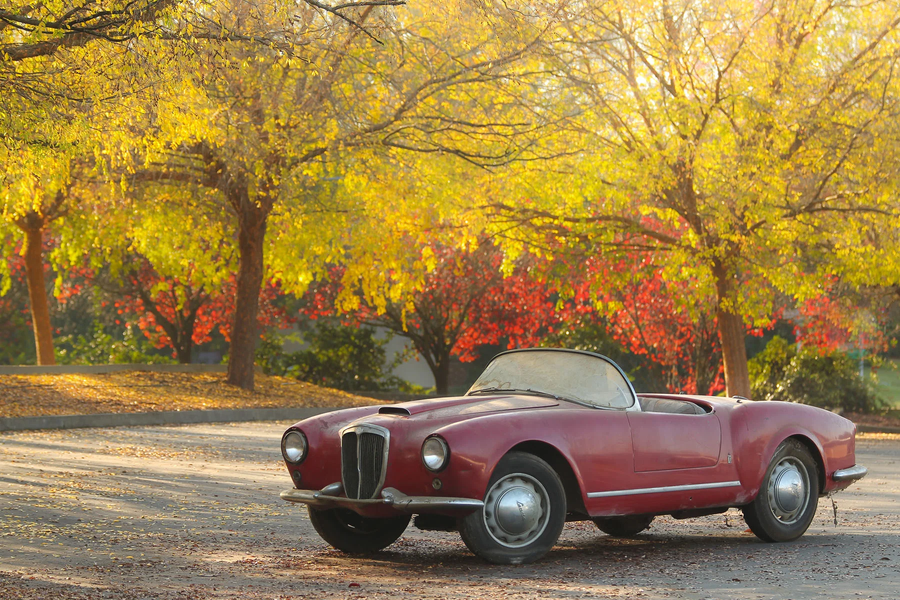 1956 Lancia B24S Spider America, a highly original "barn find" sold by Gooding & Company in January for $803,000. (image courtesy Gooding & Company)