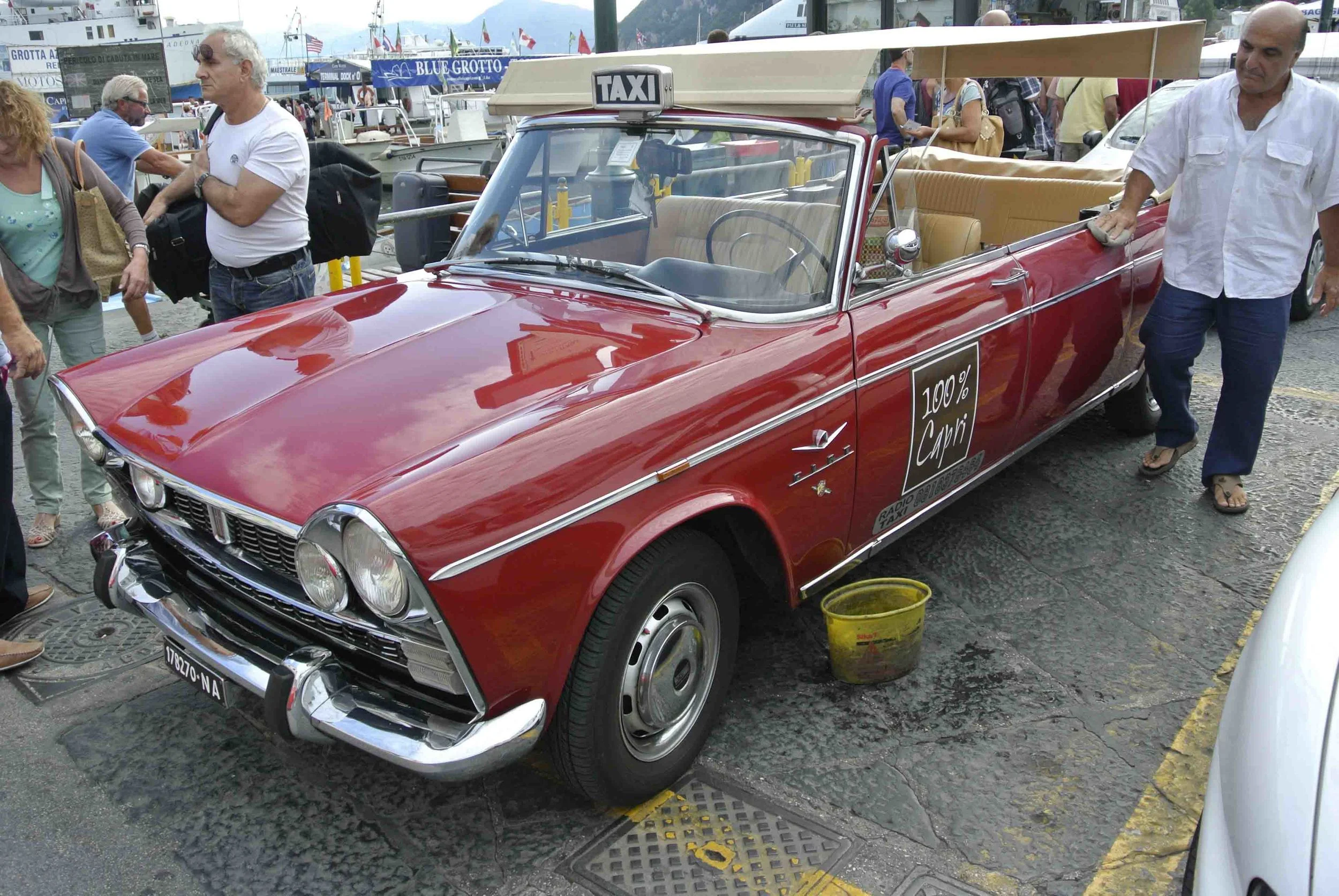 FIAT open-air limousine in Capri, Italy