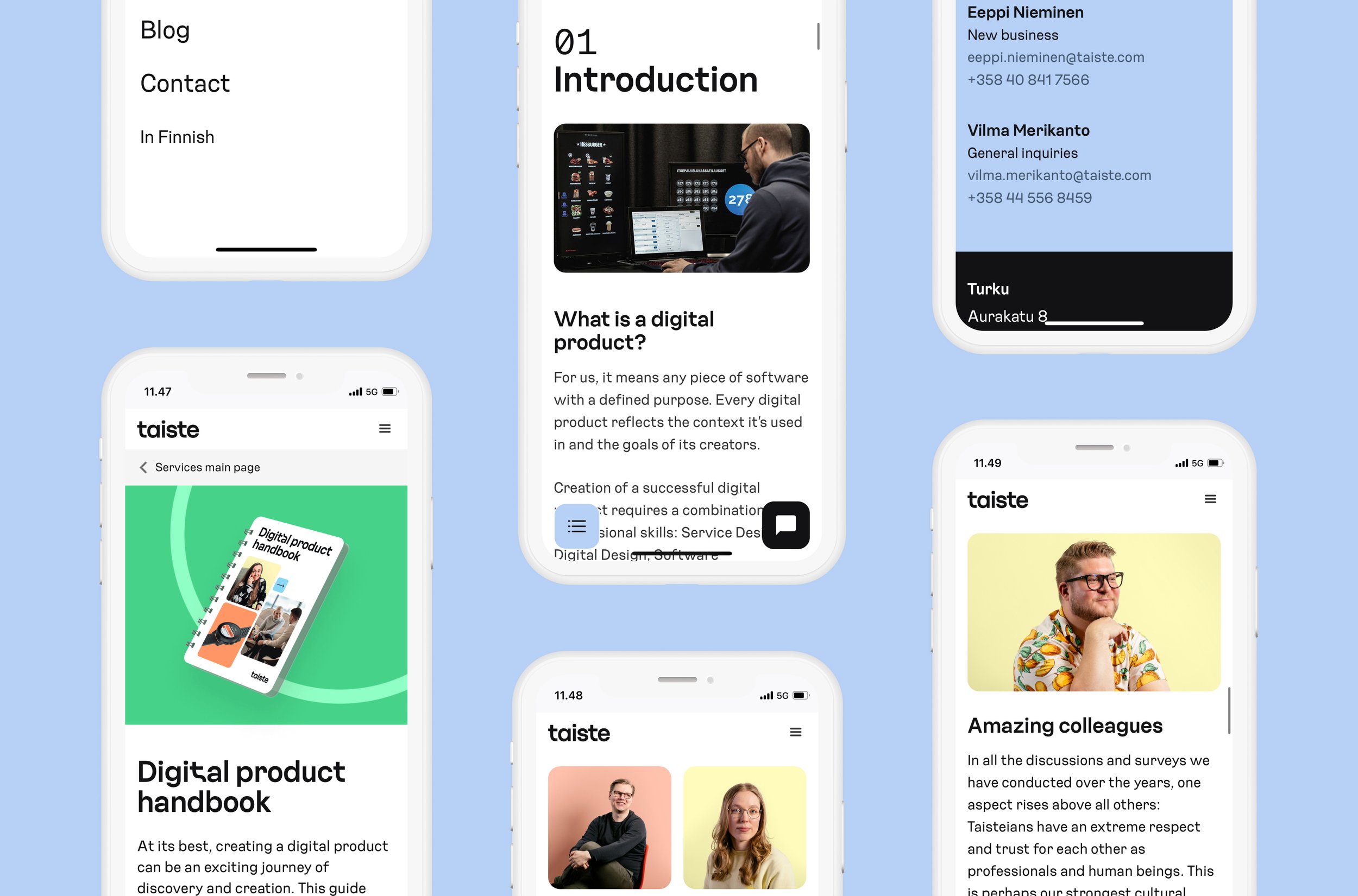 I was the lead designer in charge of the overall user experience and look of the site. The project was designed and built on Webflow internally at Taiste. The new Taiste brand was done in co-operation with Kobra Agency.