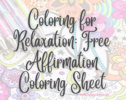 Coloring for Relaxation: Printable Coloring Sheet