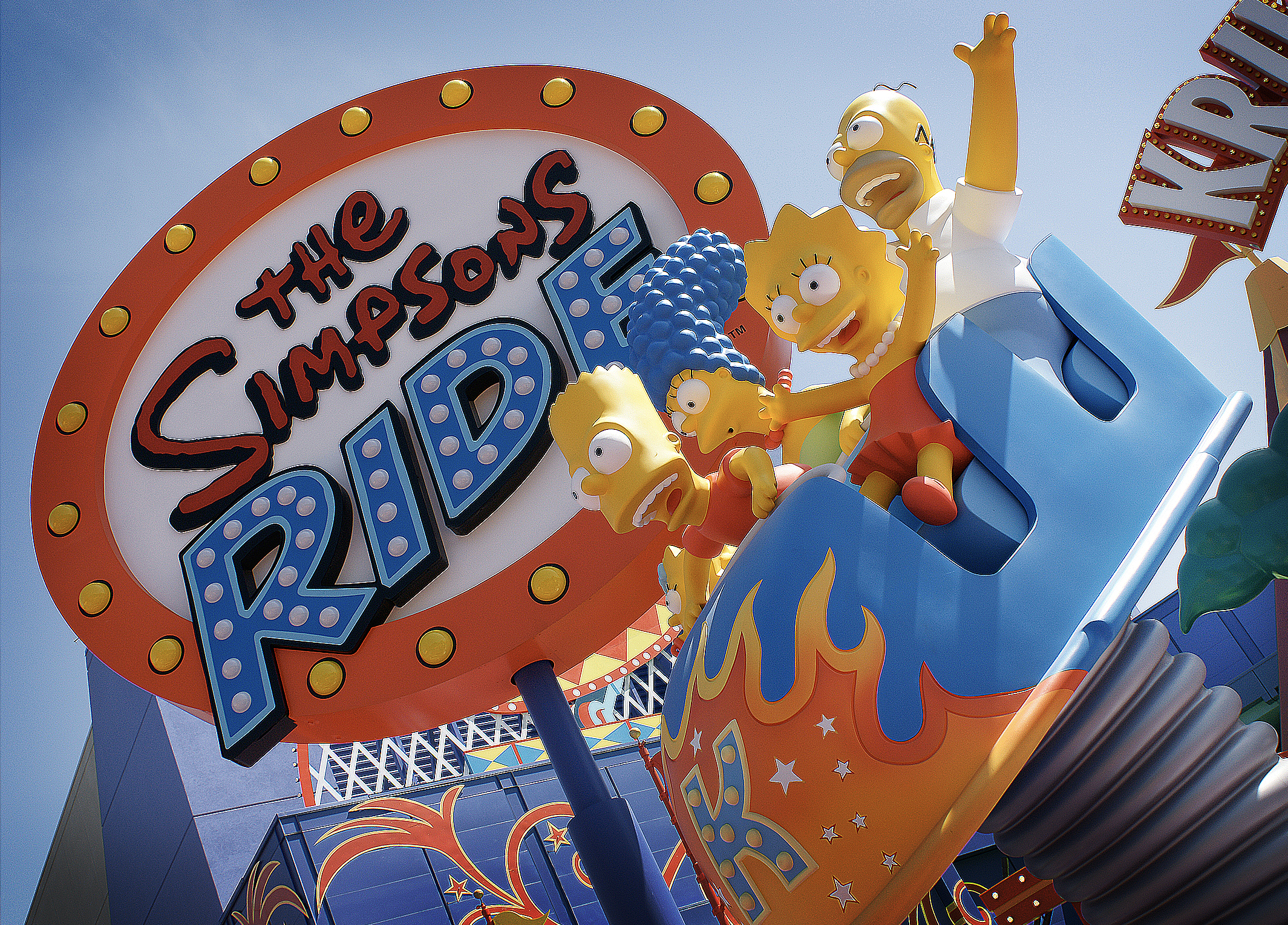 SIGNAGE-Universal Studio-The Simpsons Ride — ARTISTIC ENTERTAINMENT SERVICES