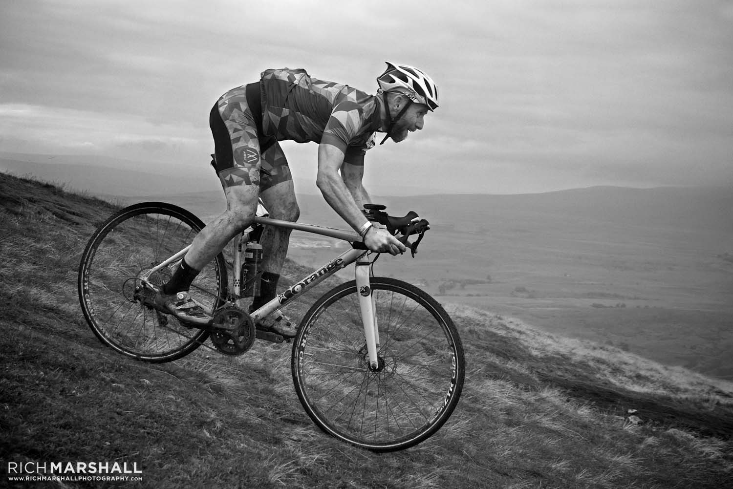 I was keen to try a filer with a black and white image to create real contrast and drama. This is the original image with contrast adjustments made to foreground, background and rider. The sky is the original belonging to a mid September day.