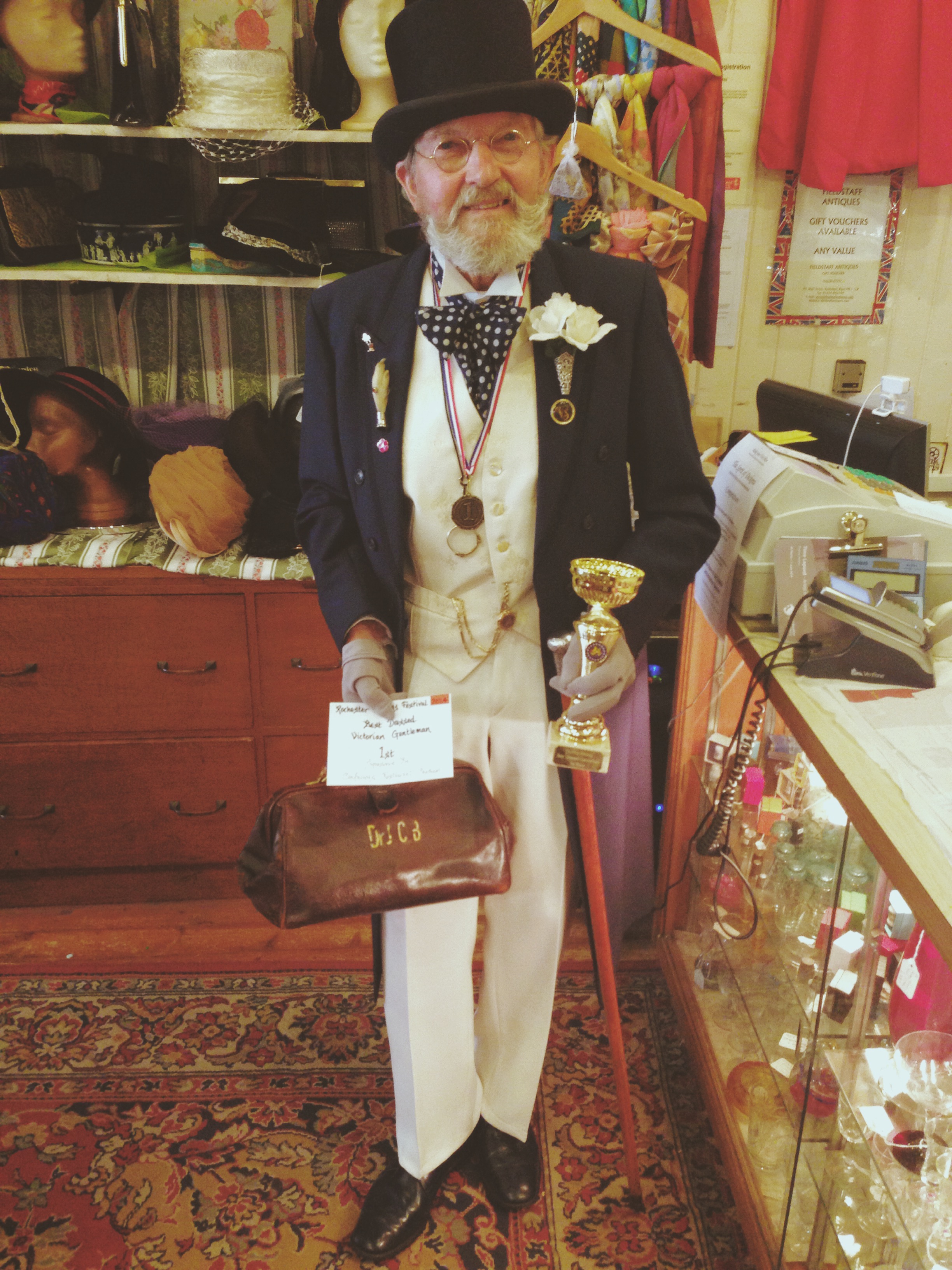 Mr Barrie Luck Winner of The Best Dressed Gentleman Award 