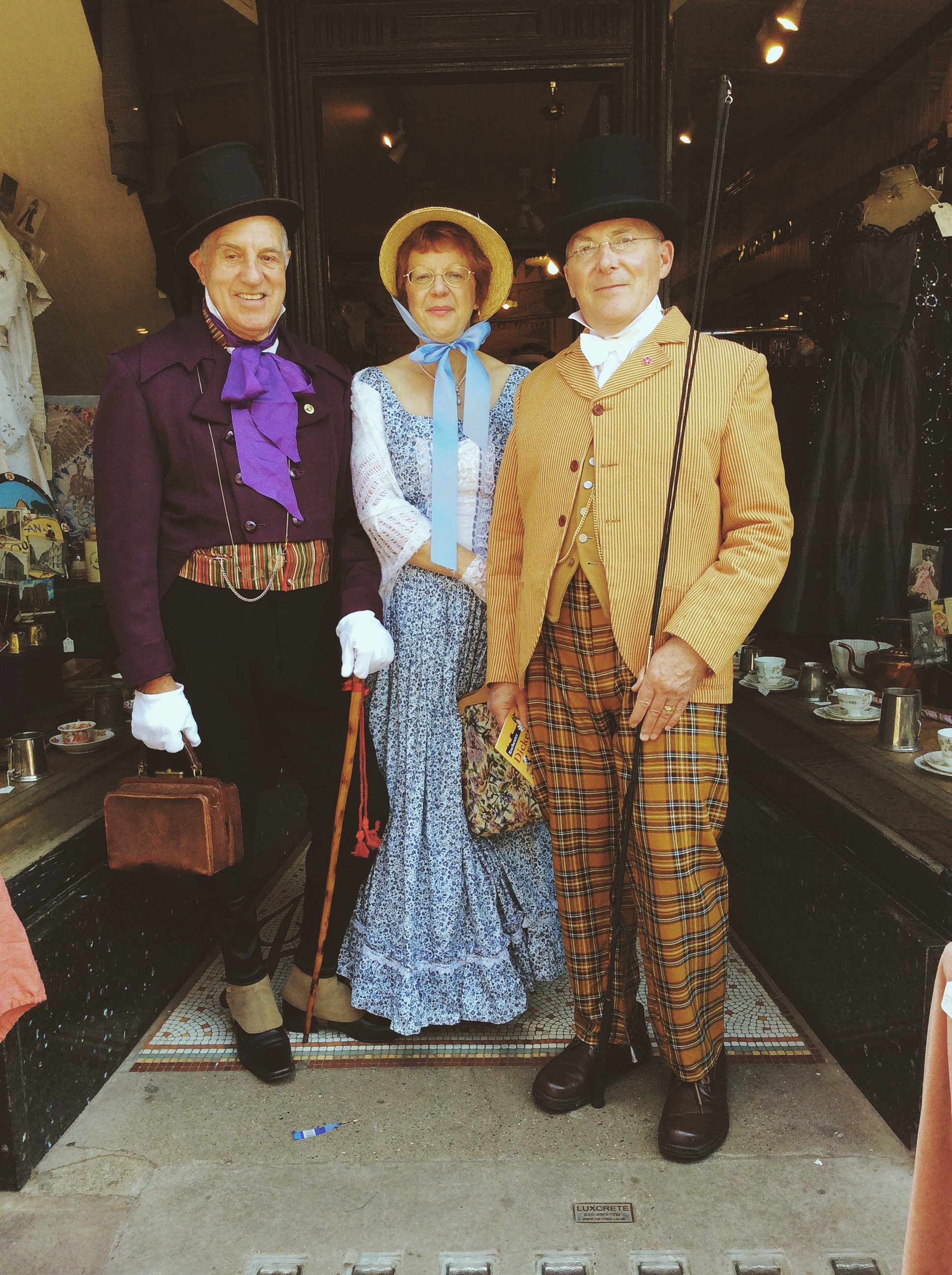 Mr Nicolas Baines as Abel Magwitch with Mrs Sue Martin and Mr Steve Martin in yet another costume