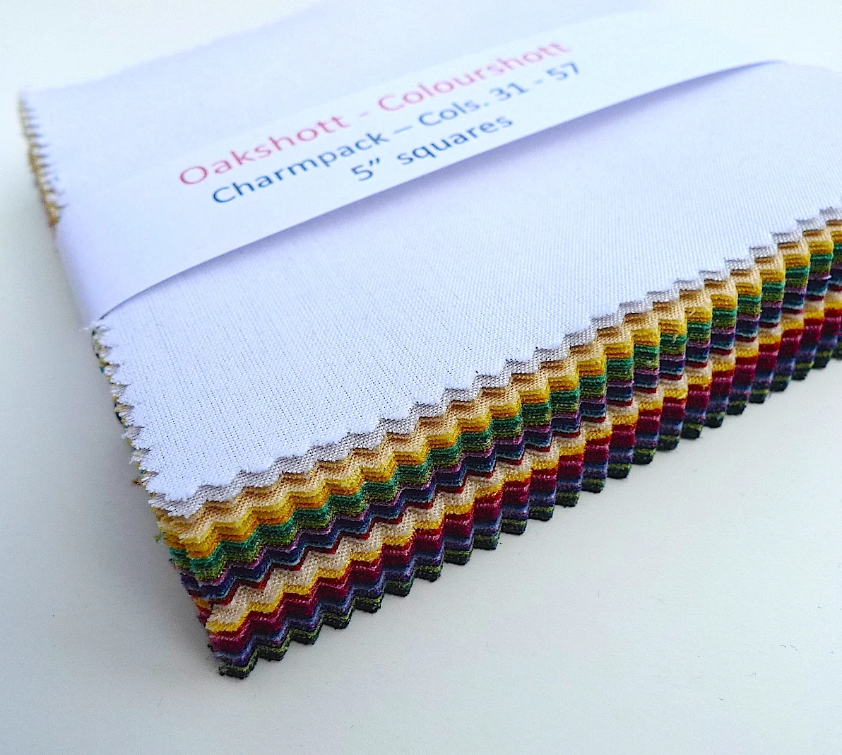 The new Oakshott Colourshott colours - charm packs