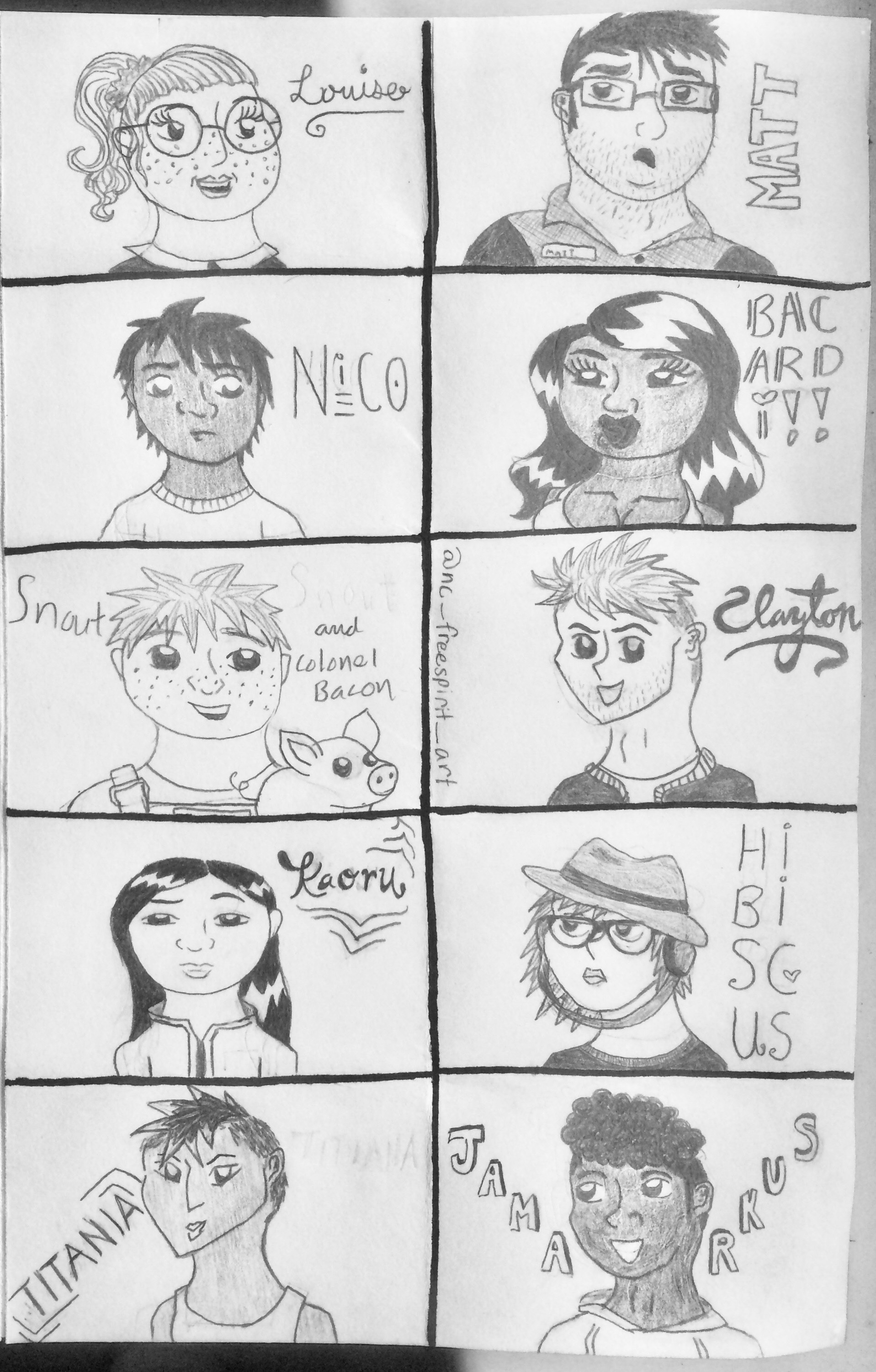 WASTE OF SPACE characters