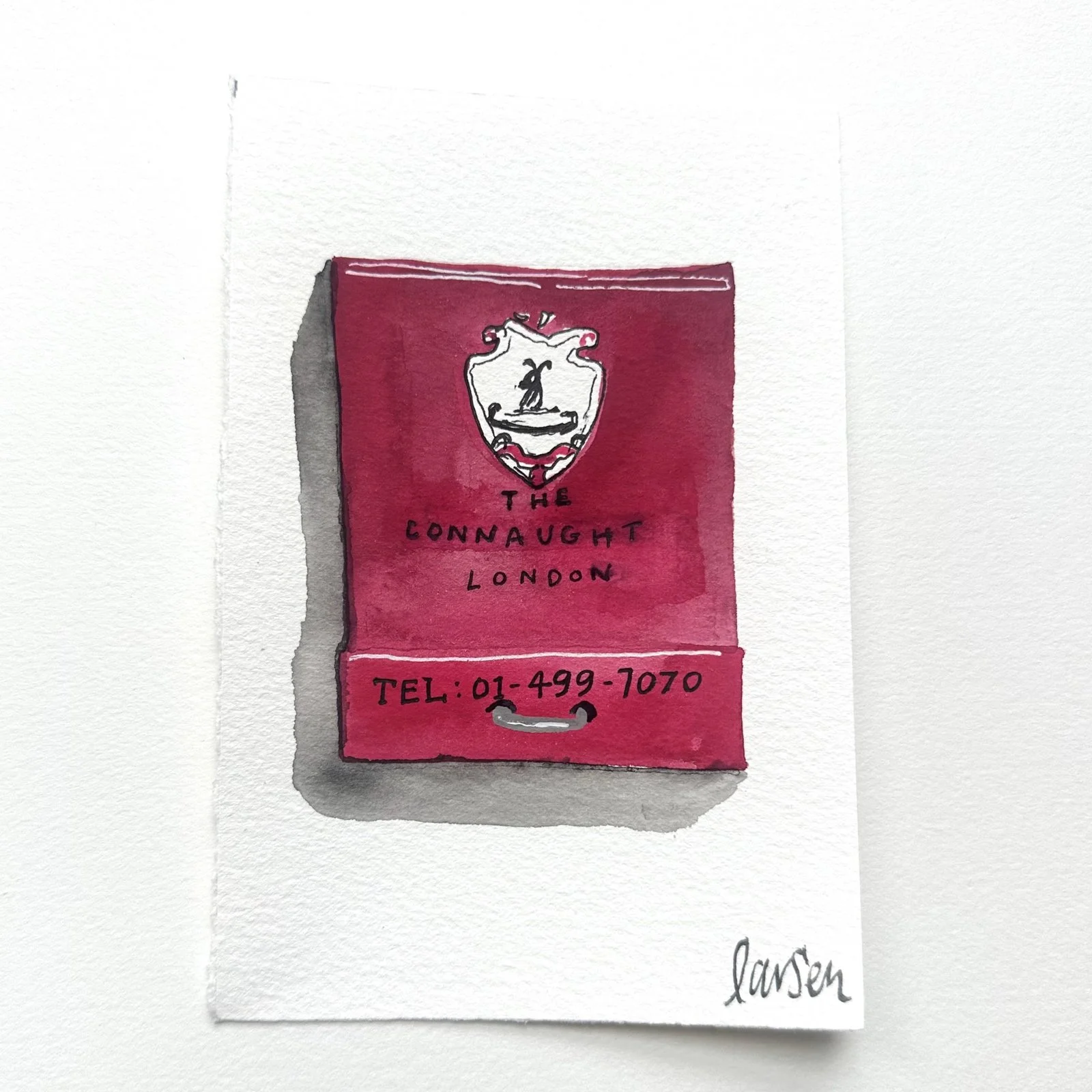 The Connaught Matchbook Painting