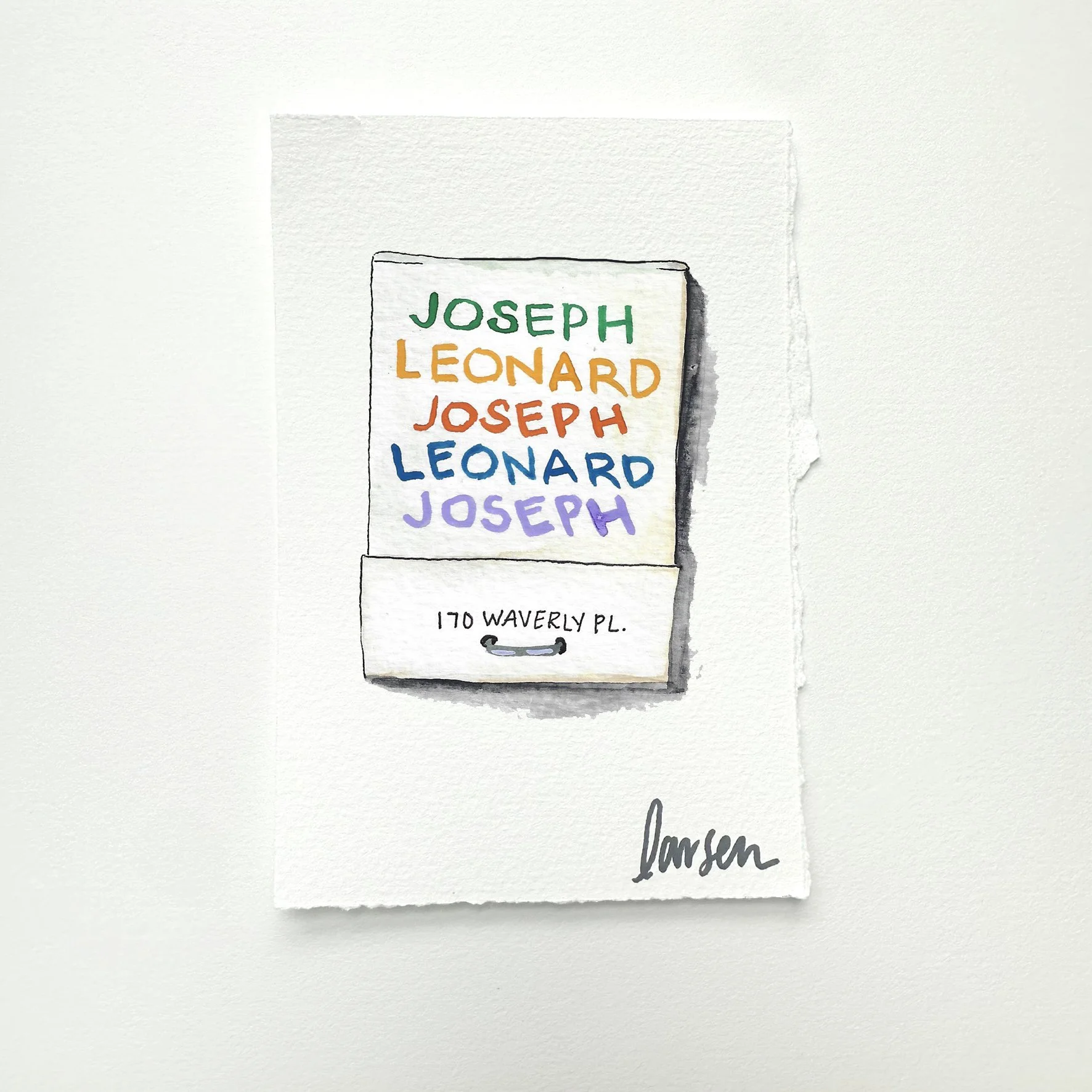 Joseph Leonard Matchbook Painting