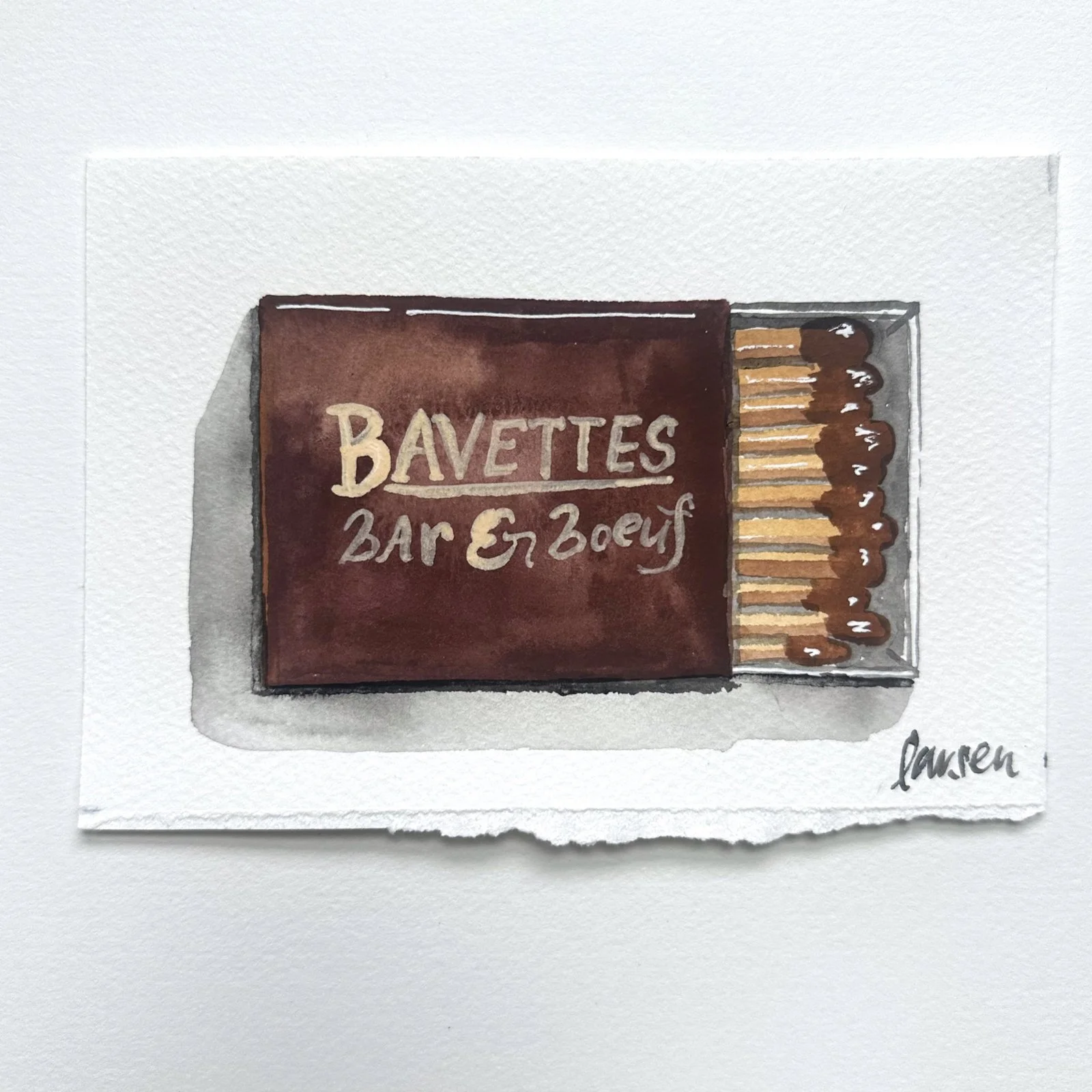 Bavettes Matchbook Painting (Copy)