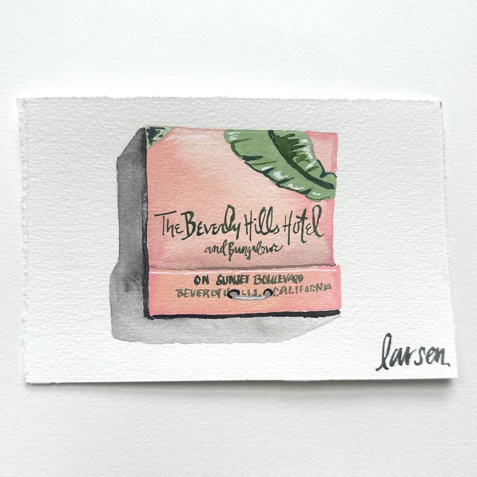 Beverly Hills Hotel Matchbook Painting