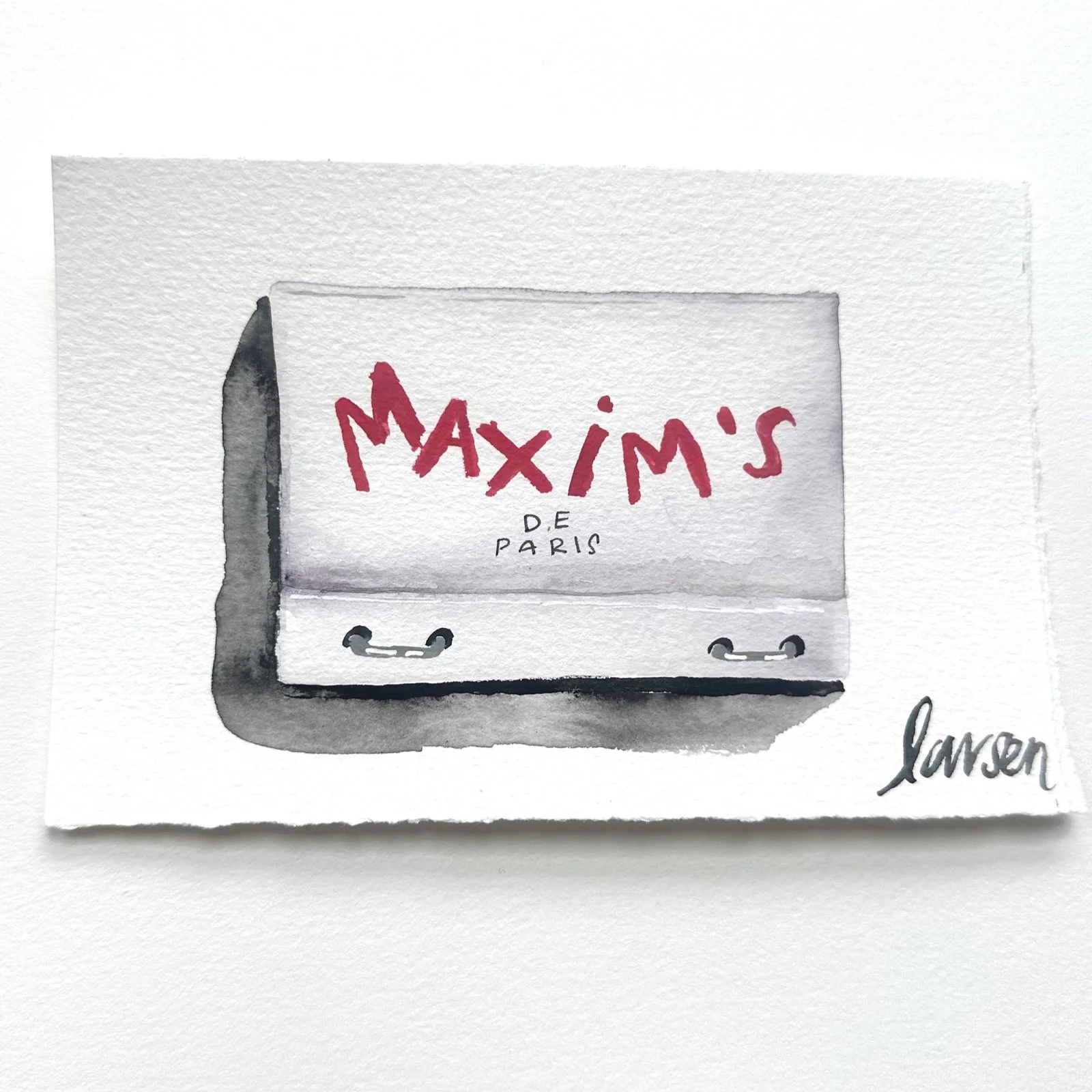 Maxims Matchbook Painting