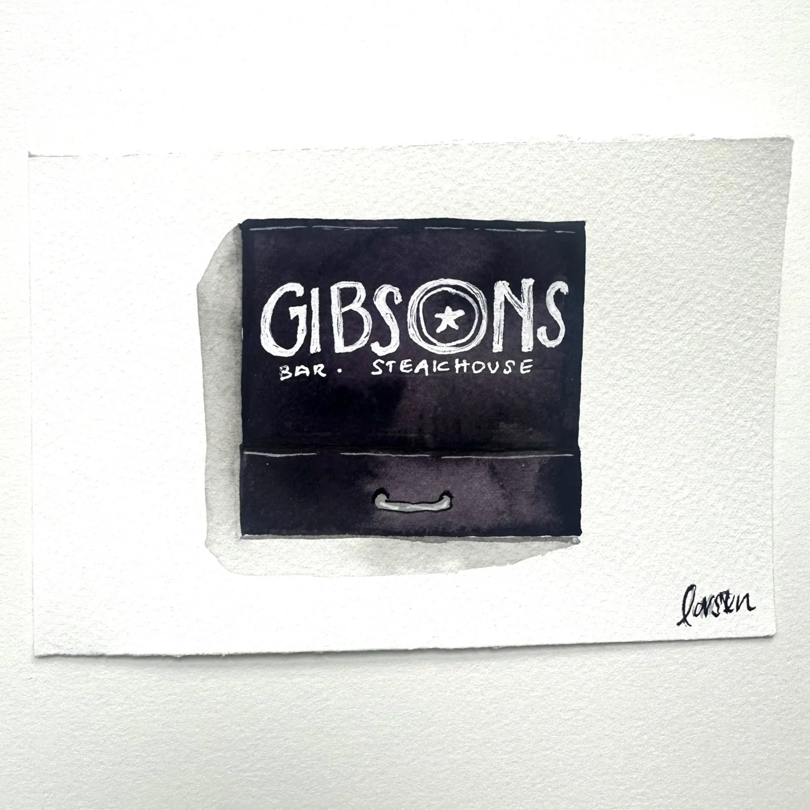 Gibsons Matchbook Painting
