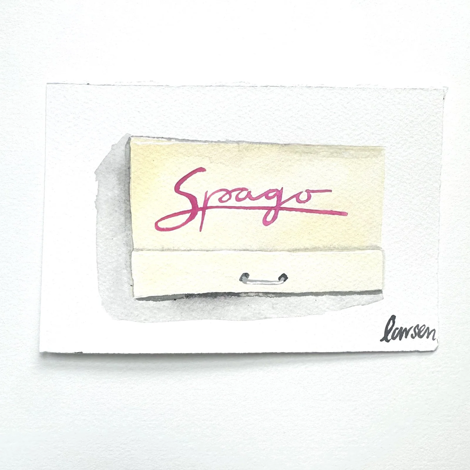 Spago Matchbook Painting